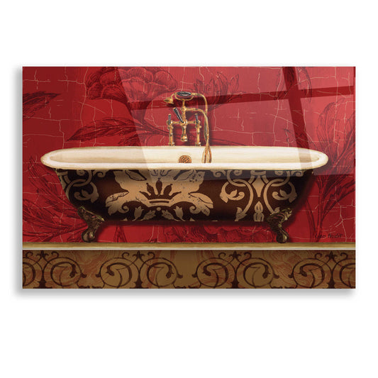 Epic Art 'Royal Red Bath I,' by Lisa Audit, Acrylic Glass Wall Art