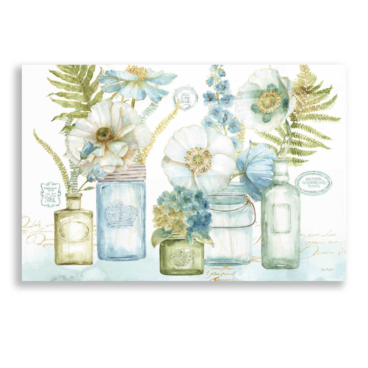 Epic Art 'My Greenhouse Bouquet I,' by Lisa Audit, Acrylic Glass Wall Art,16x12