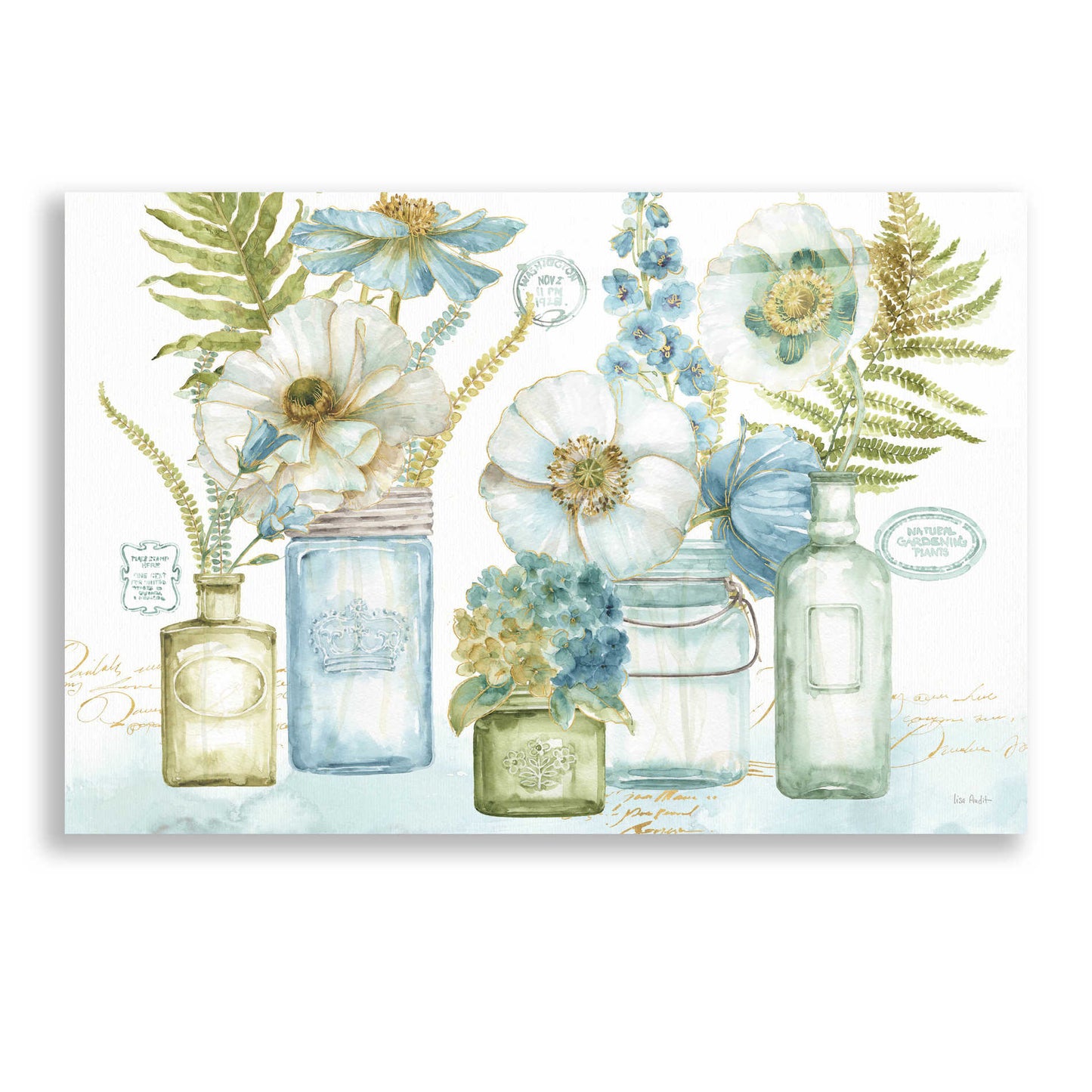 Epic Art 'My Greenhouse Bouquet I,' by Lisa Audit, Acrylic Glass Wall Art,24x16