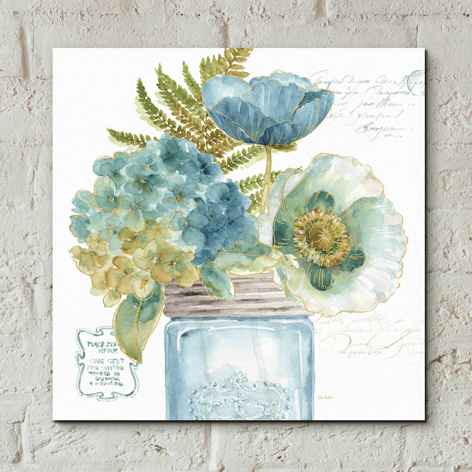 Epic Art 'My Greenhouse Bouquet III,' by Lisa Audit, Acrylic Glass Wall Art,12x12