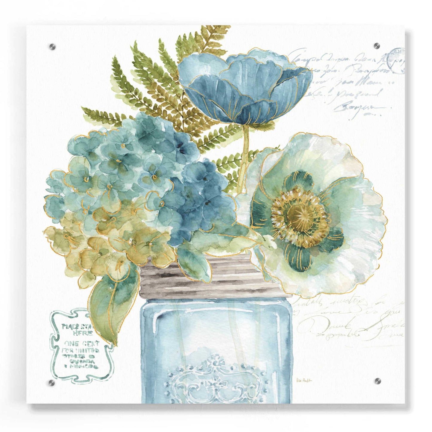 Epic Art 'My Greenhouse Bouquet III,' by Lisa Audit, Acrylic Glass Wall Art,24x24