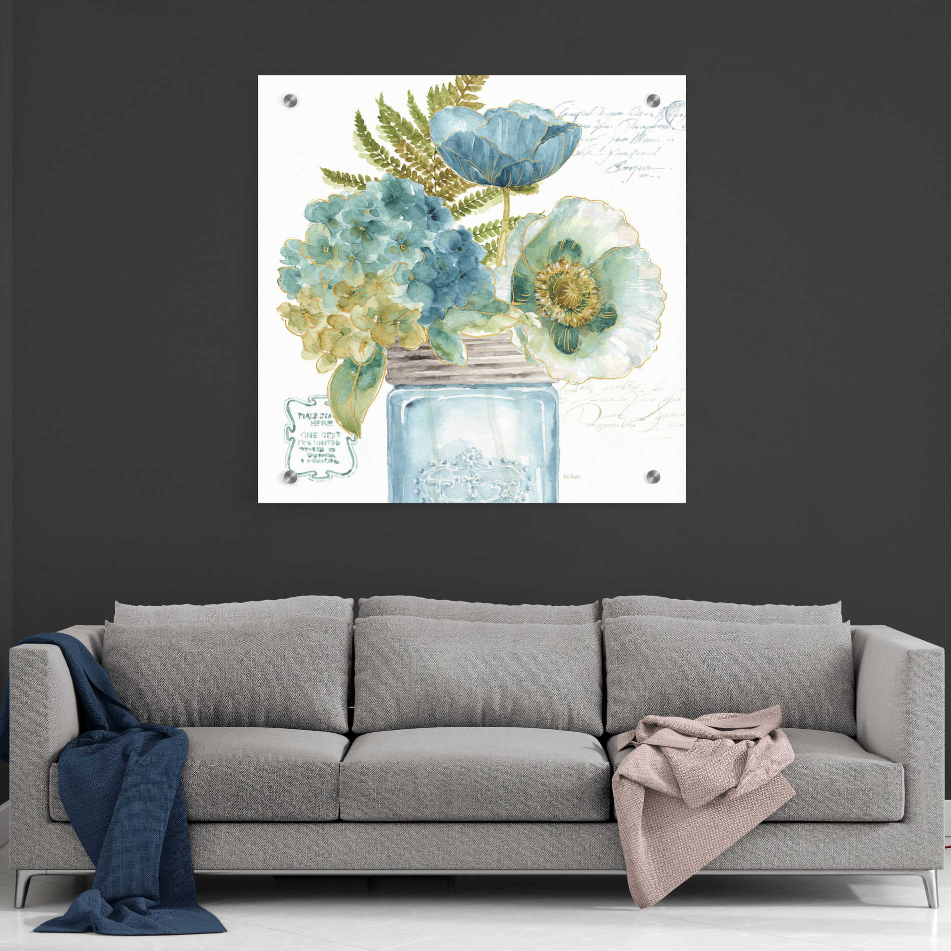Epic Art 'My Greenhouse Bouquet III,' by Lisa Audit, Acrylic Glass Wall Art,36x36