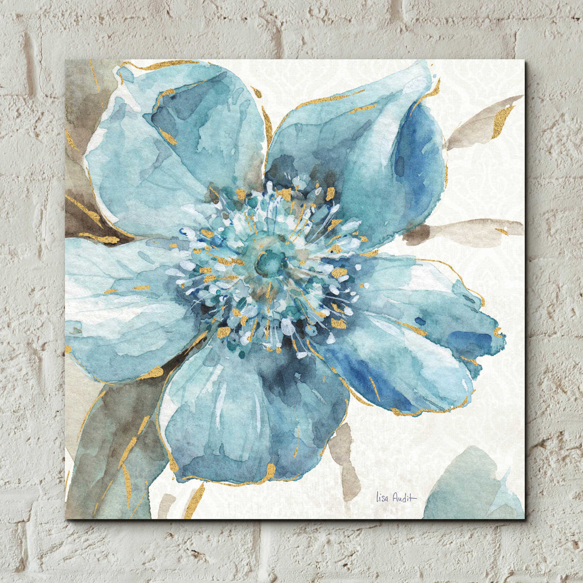 Epic Art 'Indigold VI,' by Lisa Audit, Acrylic Glass Wall Art,12x12