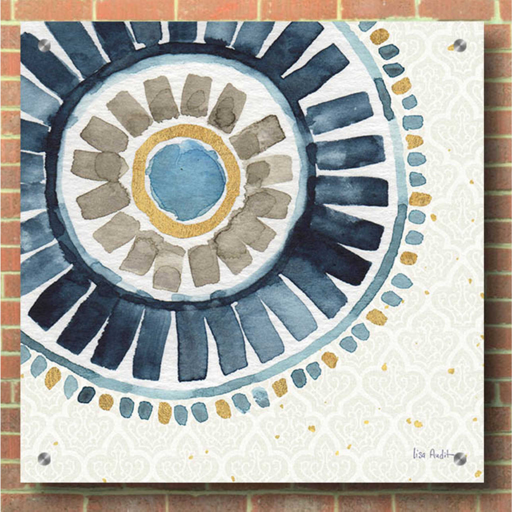 Epic Art 'Indigold XVII,' by Lisa Audit, Acrylic Glass Wall Art,36x36