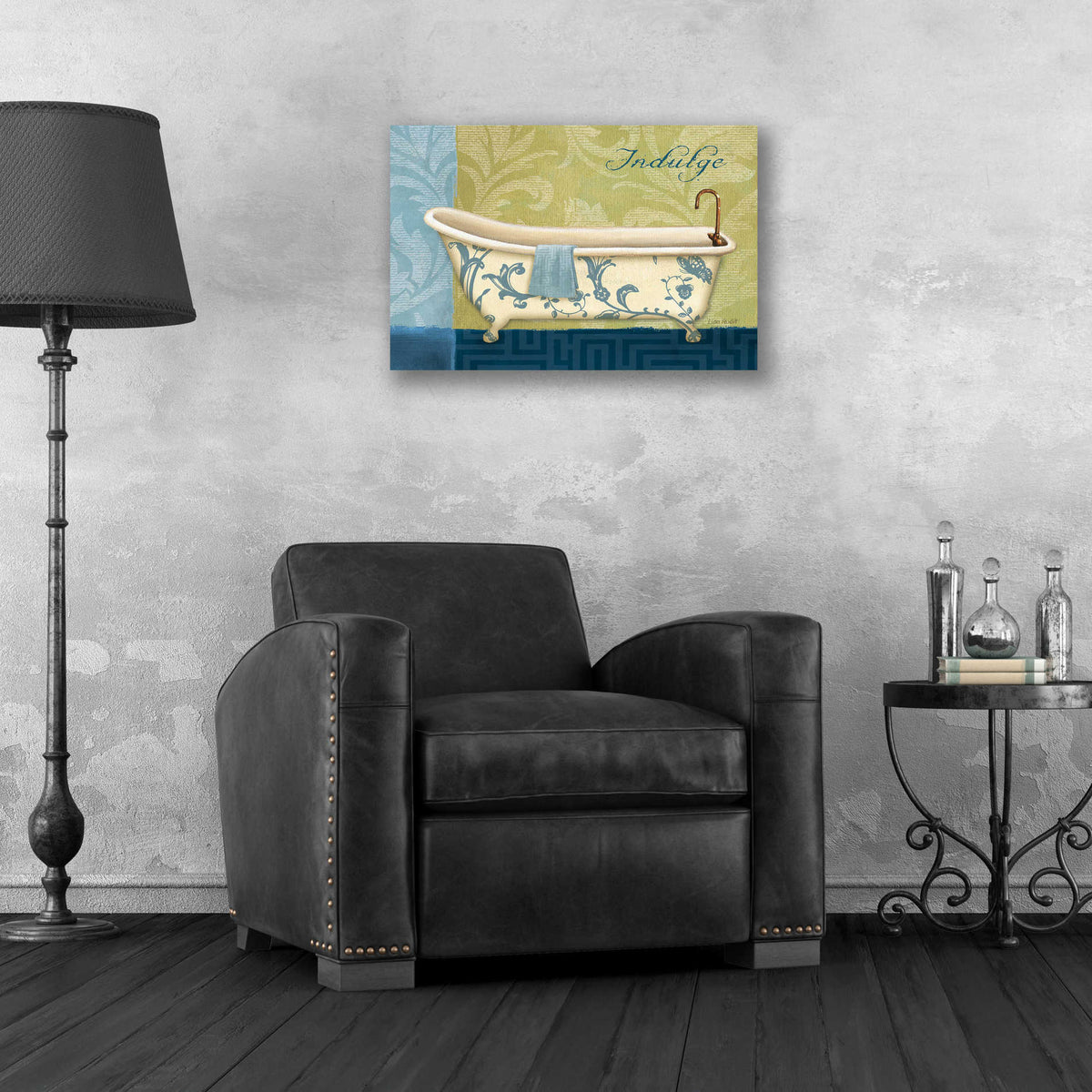 Epic Art 'Blue Botanical Bath I' by Lisa Audit, Acrylic Glass Wall Art,24x16