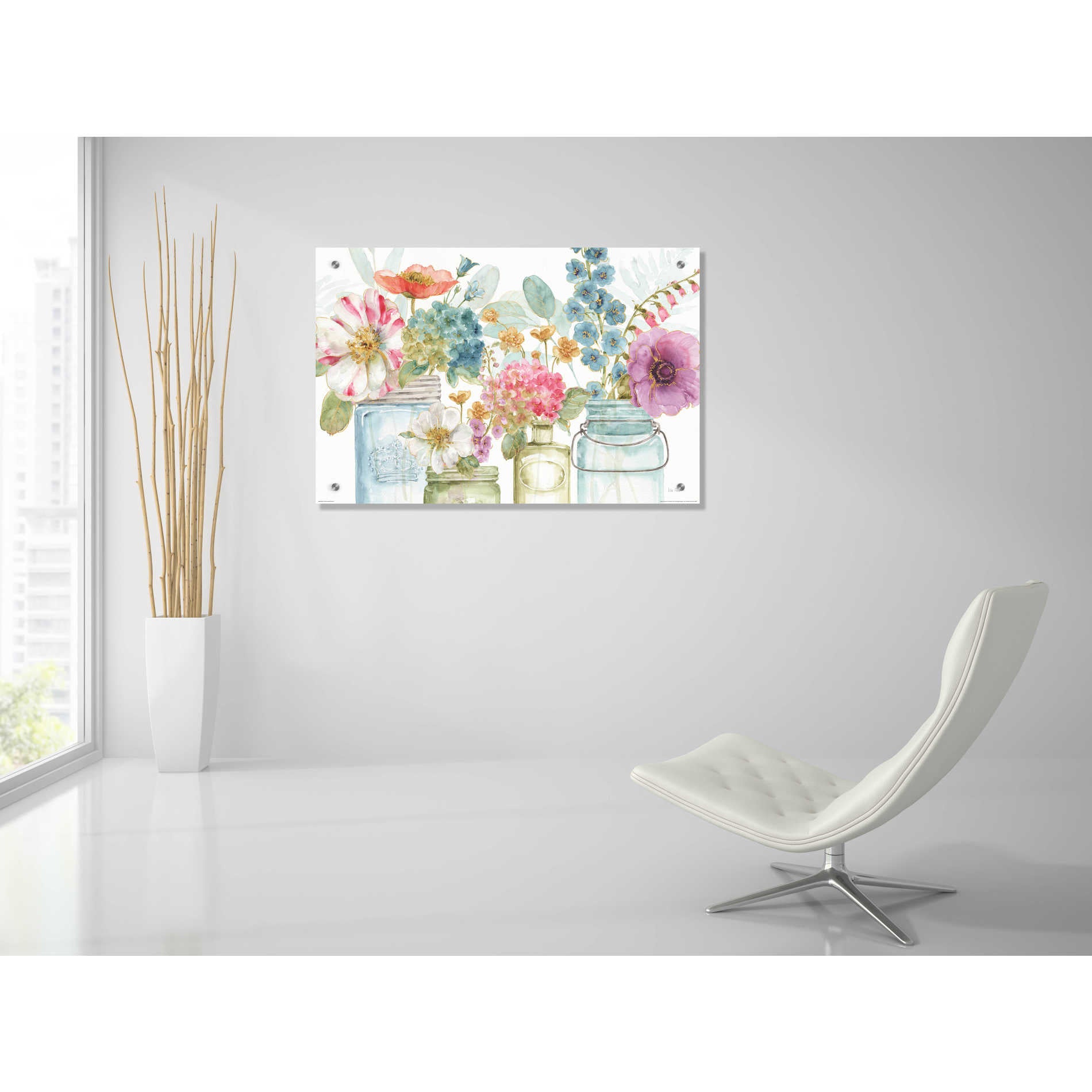 Epic Art 'Rainbow Seeds Flowers X' by Lisa Audit, Acrylic Glass Wall Art,36x24