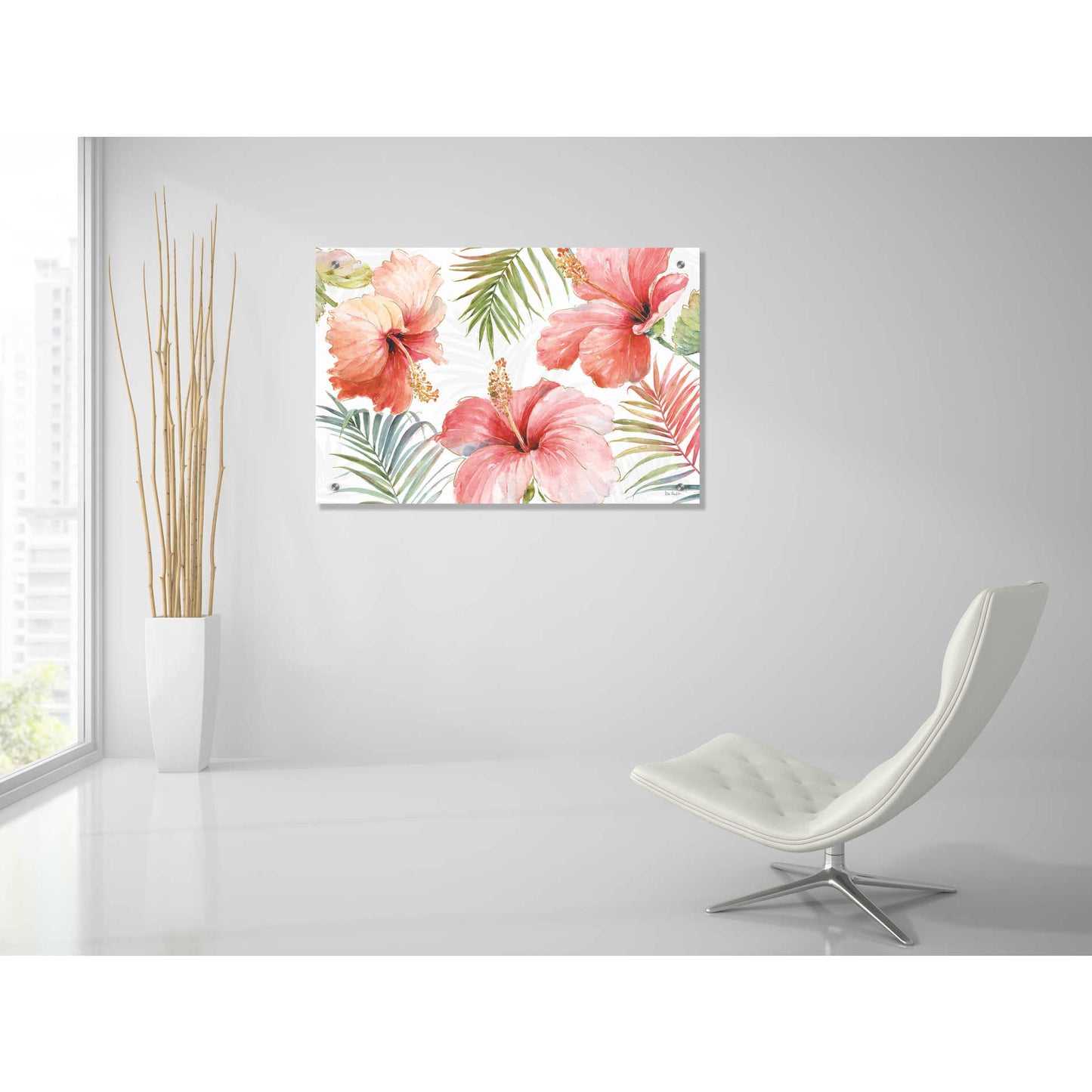 Epic Art 'Tropical Blush I' by Lisa Audit, Acrylic Glass Wall Art,36x24