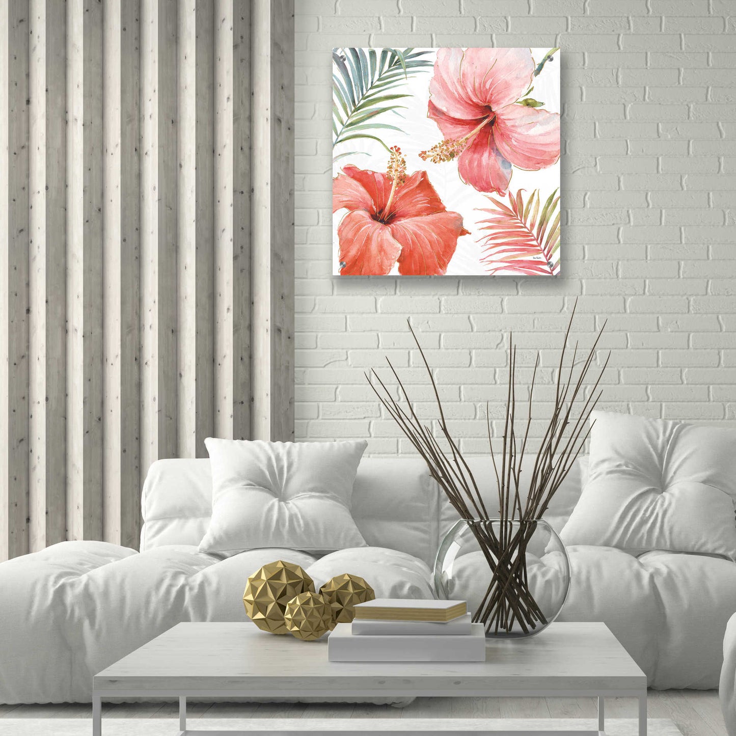 Epic Art 'Tropical Blush III' by Lisa Audit, Acrylic Glass Wall Art,24x24