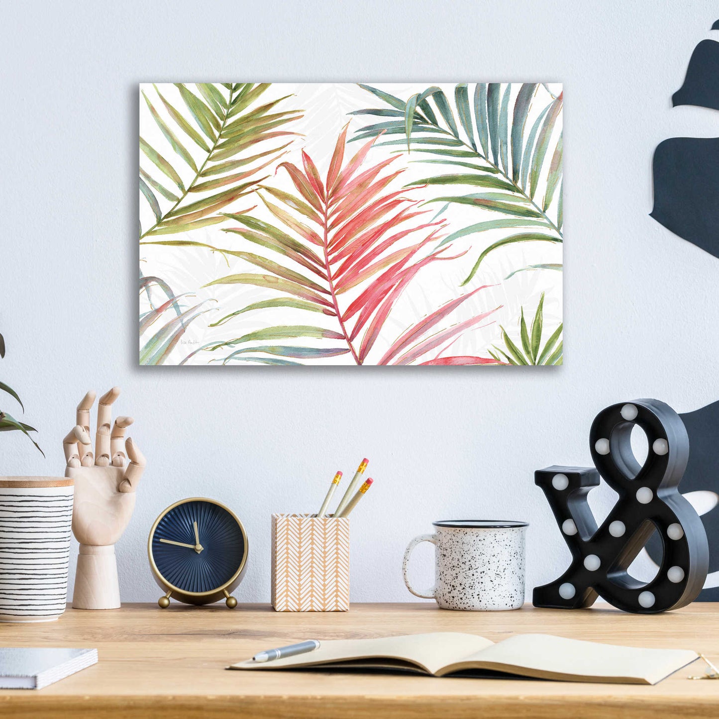 Epic Art 'Tropical Blush IV' by Lisa Audit, Acrylic Glass Wall Art,16x12