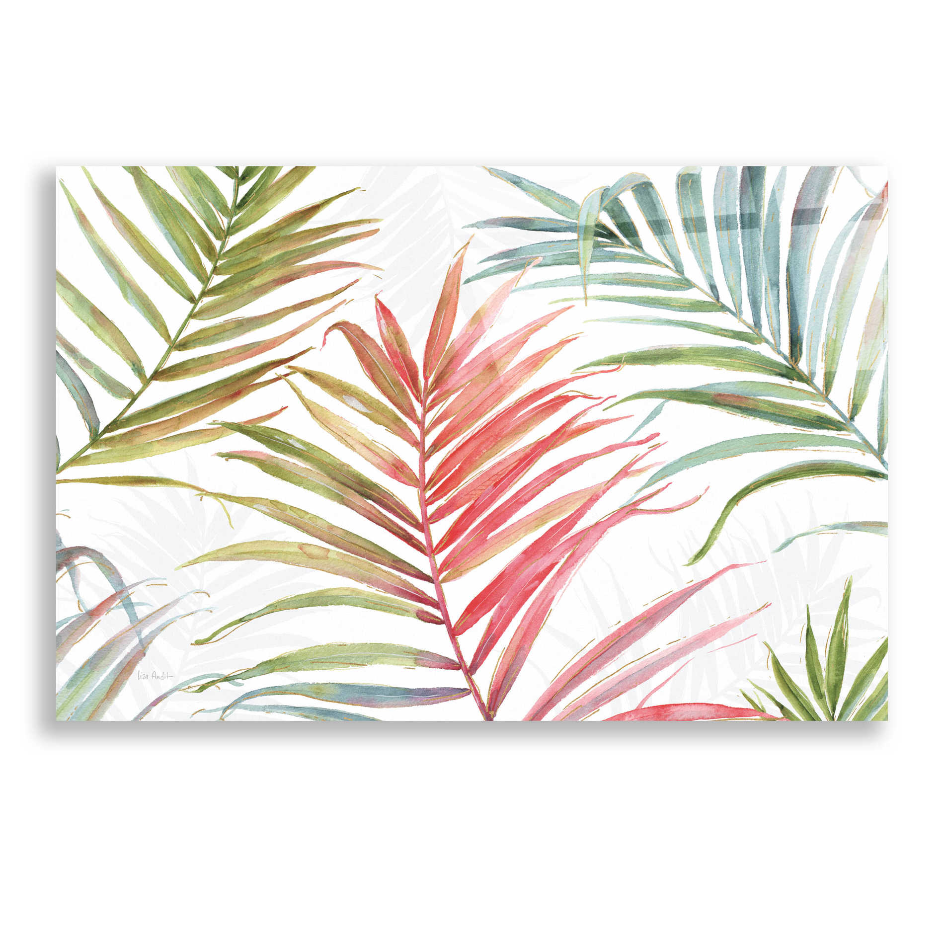 Epic Art 'Tropical Blush IV' by Lisa Audit, Acrylic Glass Wall Art,24x16