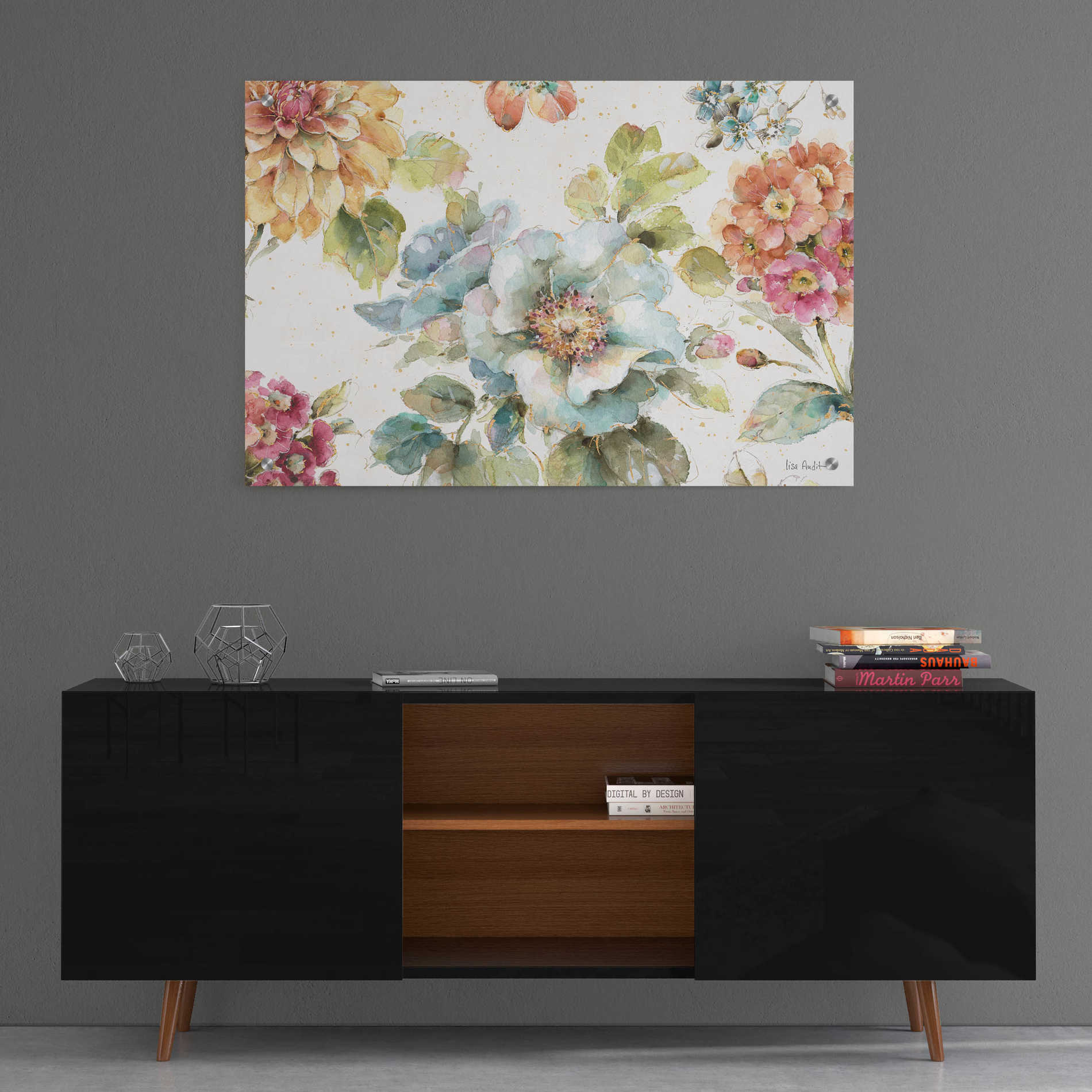 Epic Art 'Country Bloom I' by Lisa Audit, Acrylic Glass Wall Art,36x24