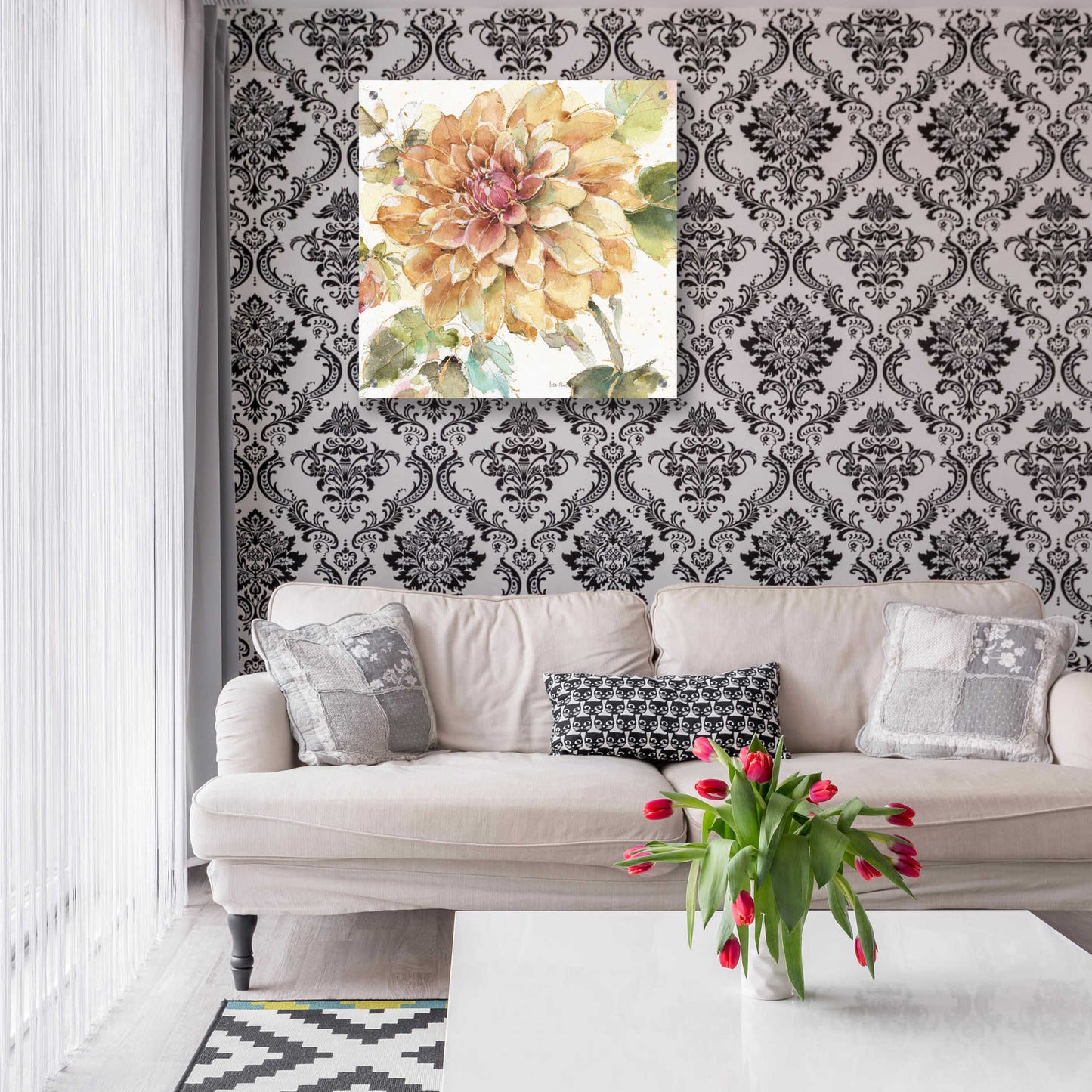 Epic Art 'Country Bloom V' by Lisa Audit, Acrylic Glass Wall Art,24x24