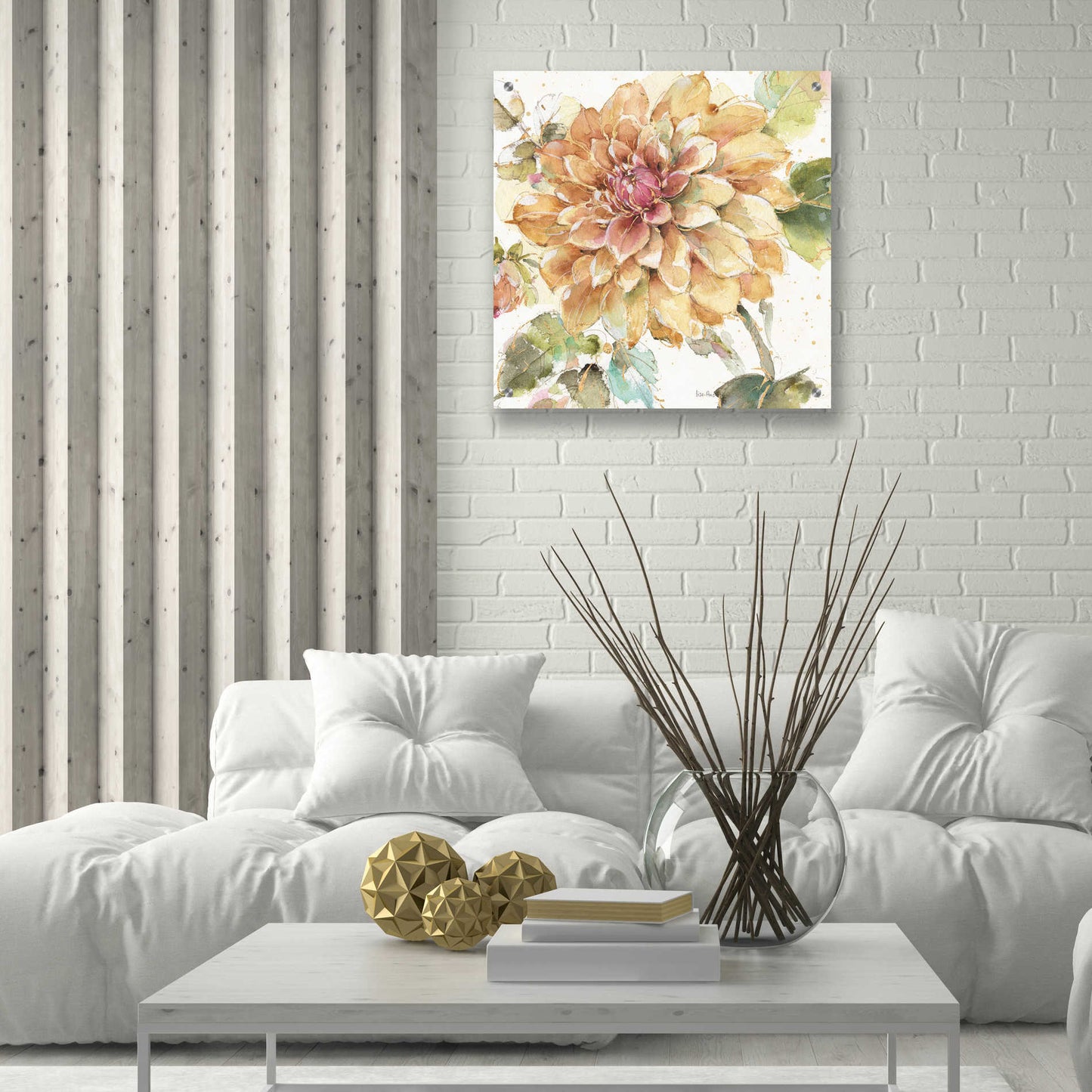 Epic Art 'Country Bloom V' by Lisa Audit, Acrylic Glass Wall Art,24x24