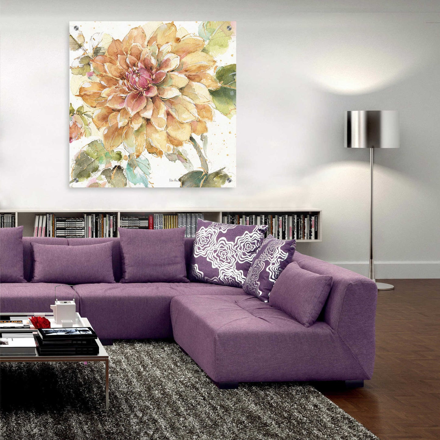 Epic Art 'Country Bloom V' by Lisa Audit, Acrylic Glass Wall Art,36x36