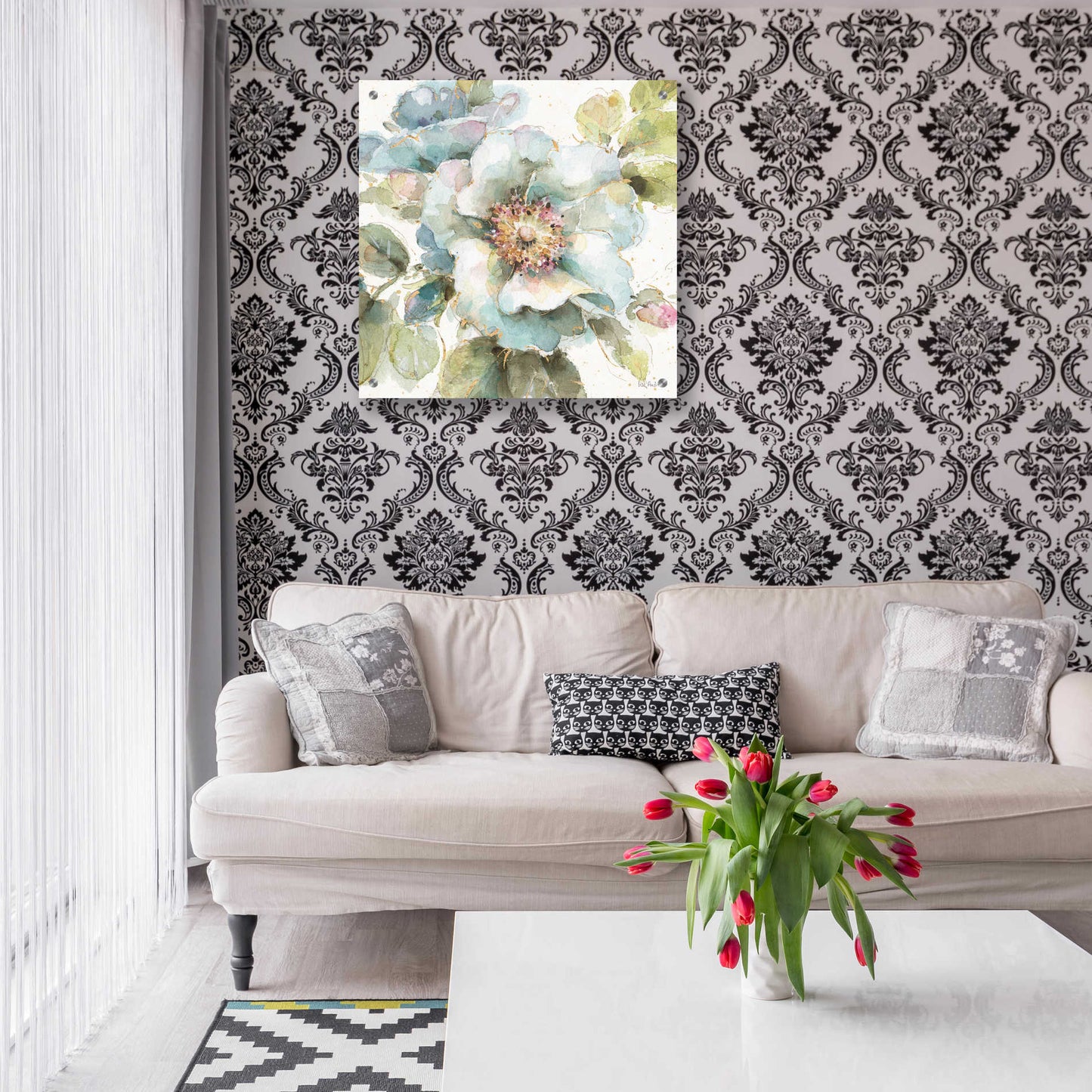 Epic Art 'Country Bloom VII' by Lisa Audit, Acrylic Glass Wall Art,24x24