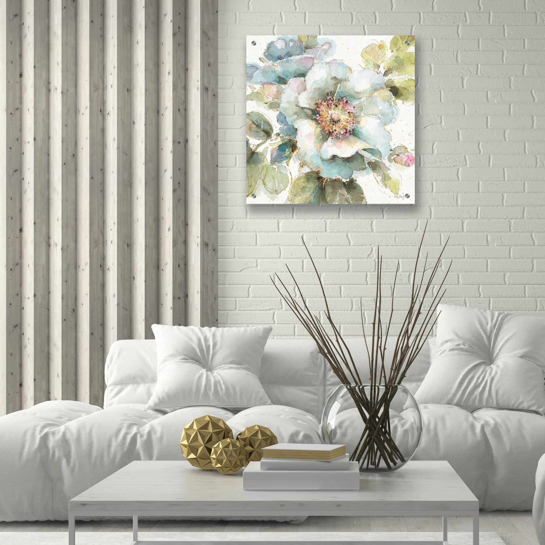 Epic Art 'Country Bloom VII' by Lisa Audit, Acrylic Glass Wall Art,24x24