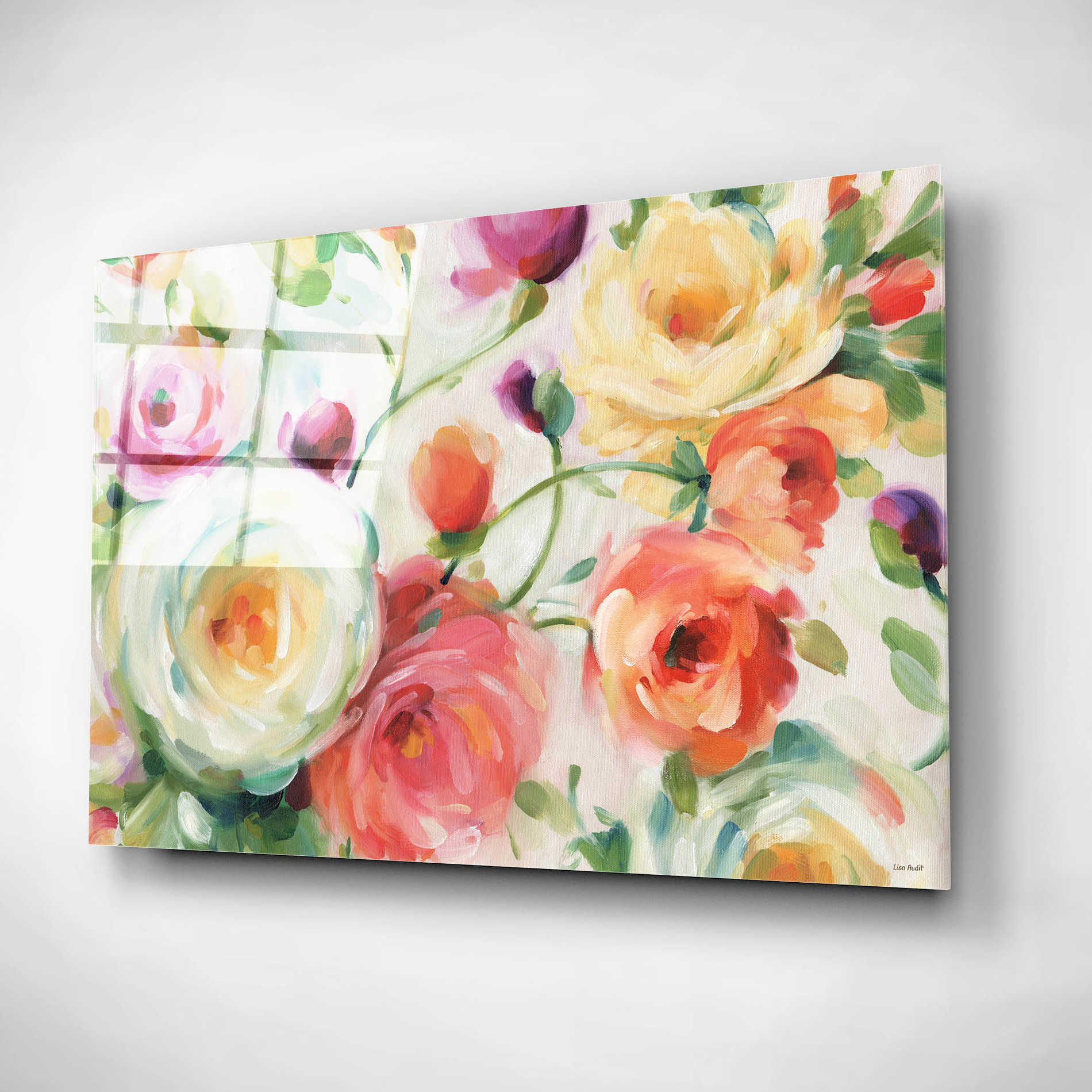 Epic Art 'Florabundance I' by Lisa Audit, Acrylic Glass Wall Art,16x12