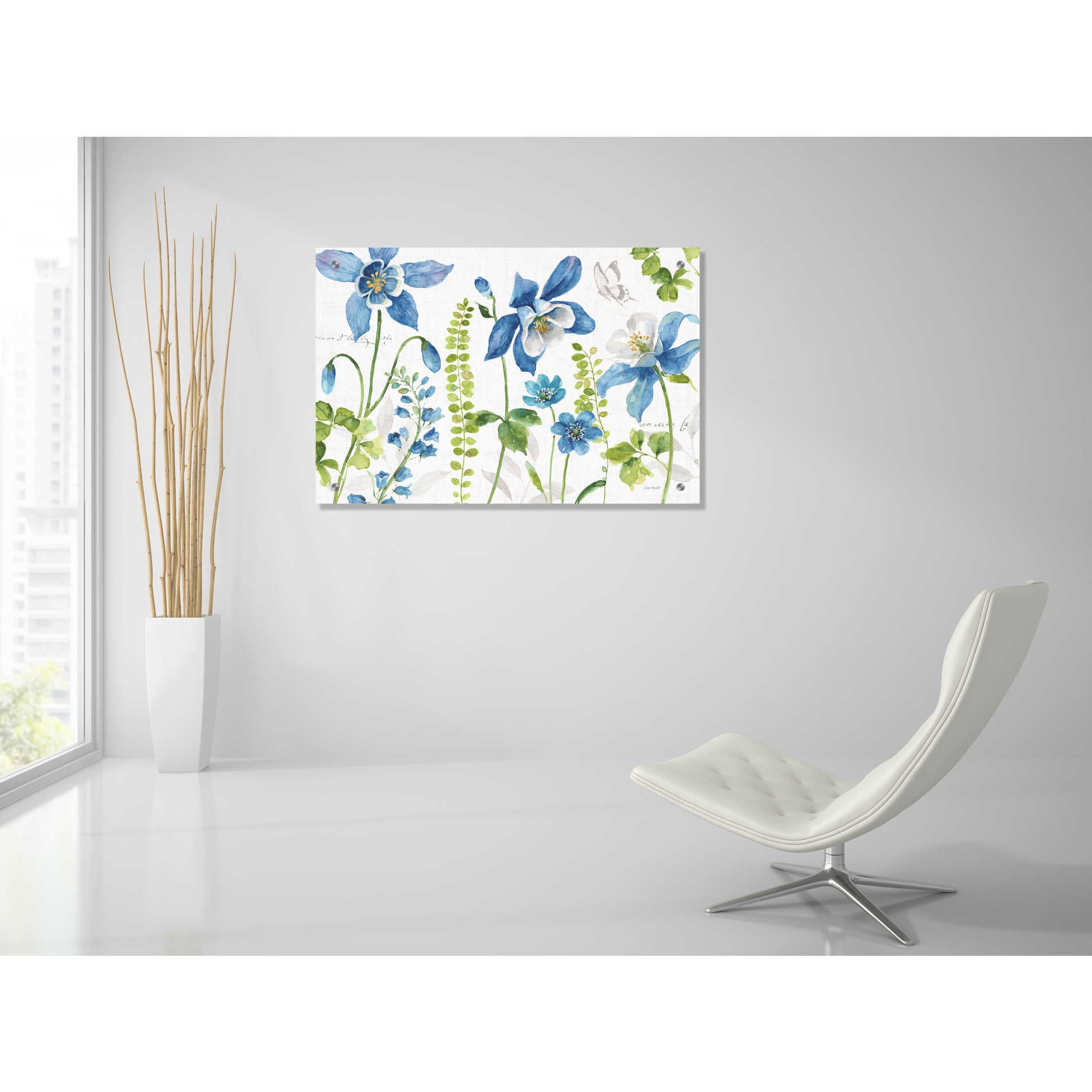 Epic Art 'Blue and Green Garden I' by Lisa Audit, Acrylic Glass Wall Art,36x24