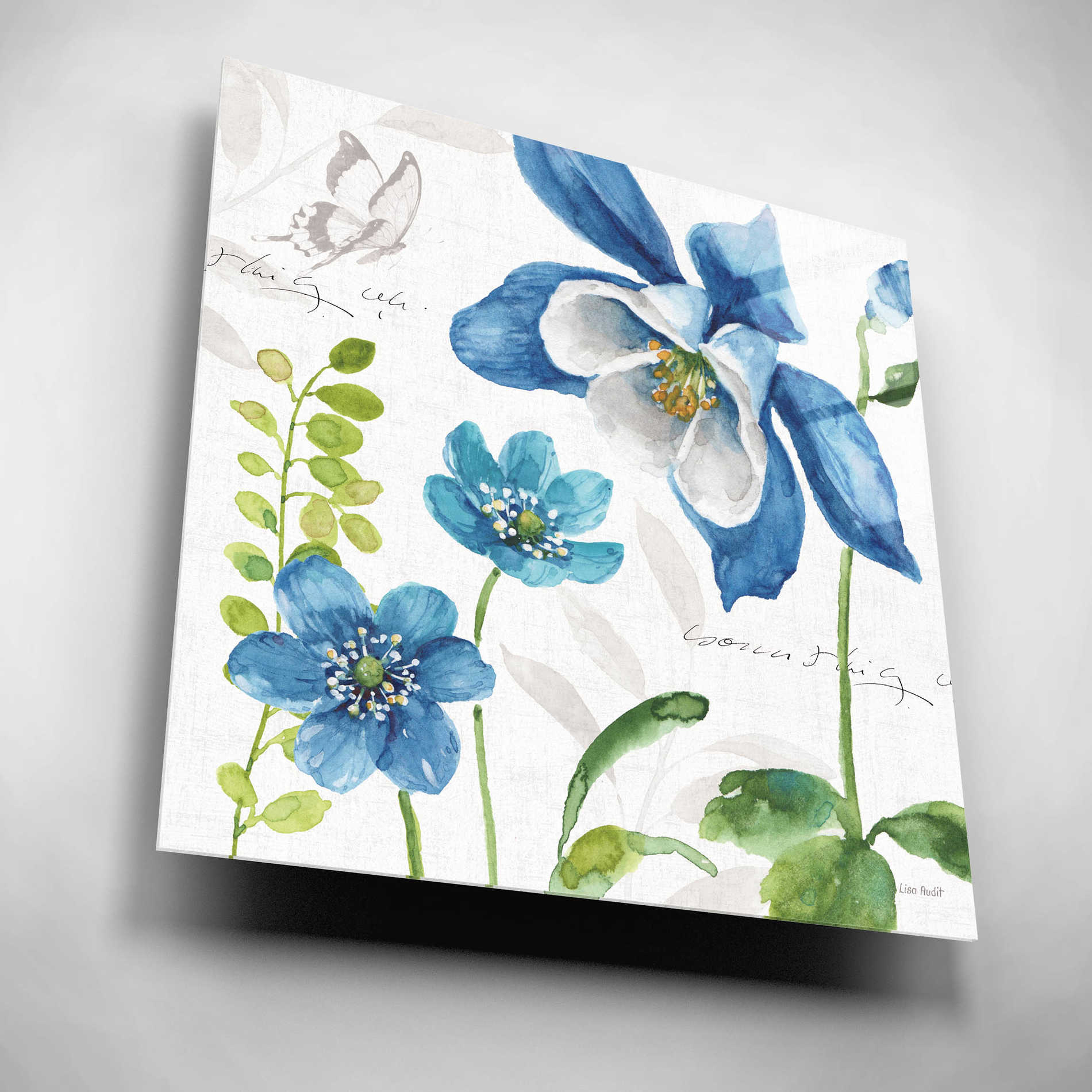 Epic Art 'Blue and Green Garden III' by Lisa Audit, Acrylic Glass Wall Art,12x12