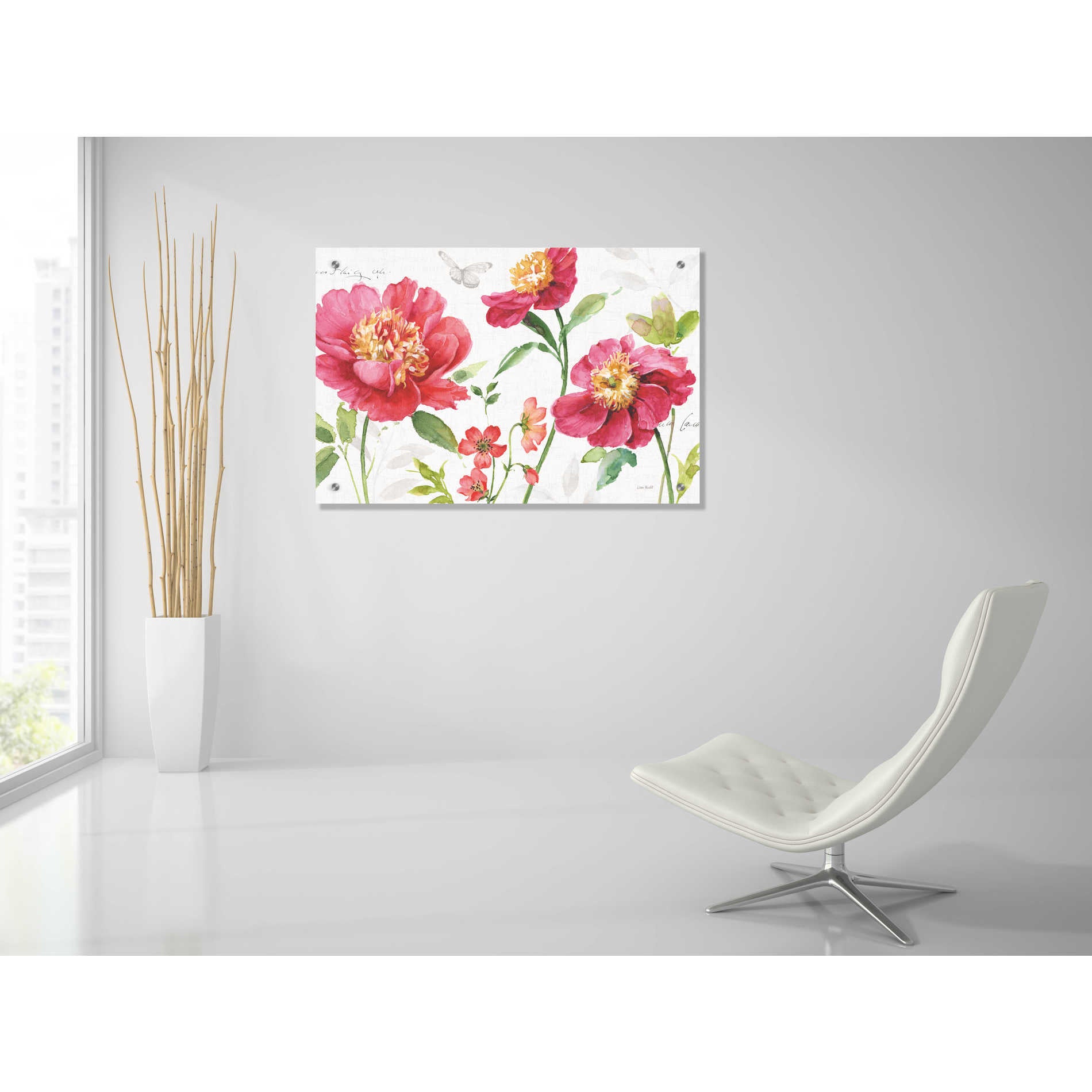 Epic Art 'Pink Garden I' by Lisa Audit, Acrylic Glass Wall Art,36x24