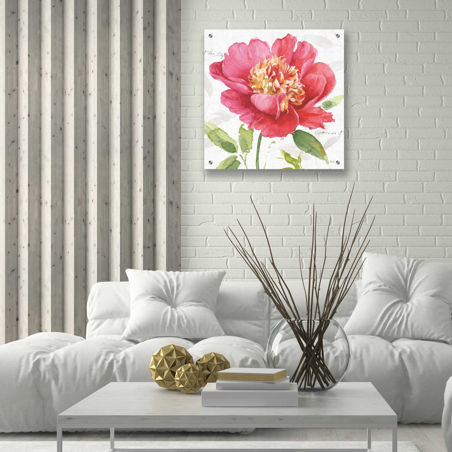 Epic Art 'Pink Garden II' by Lisa Audit, Acrylic Glass Wall Art,24x24