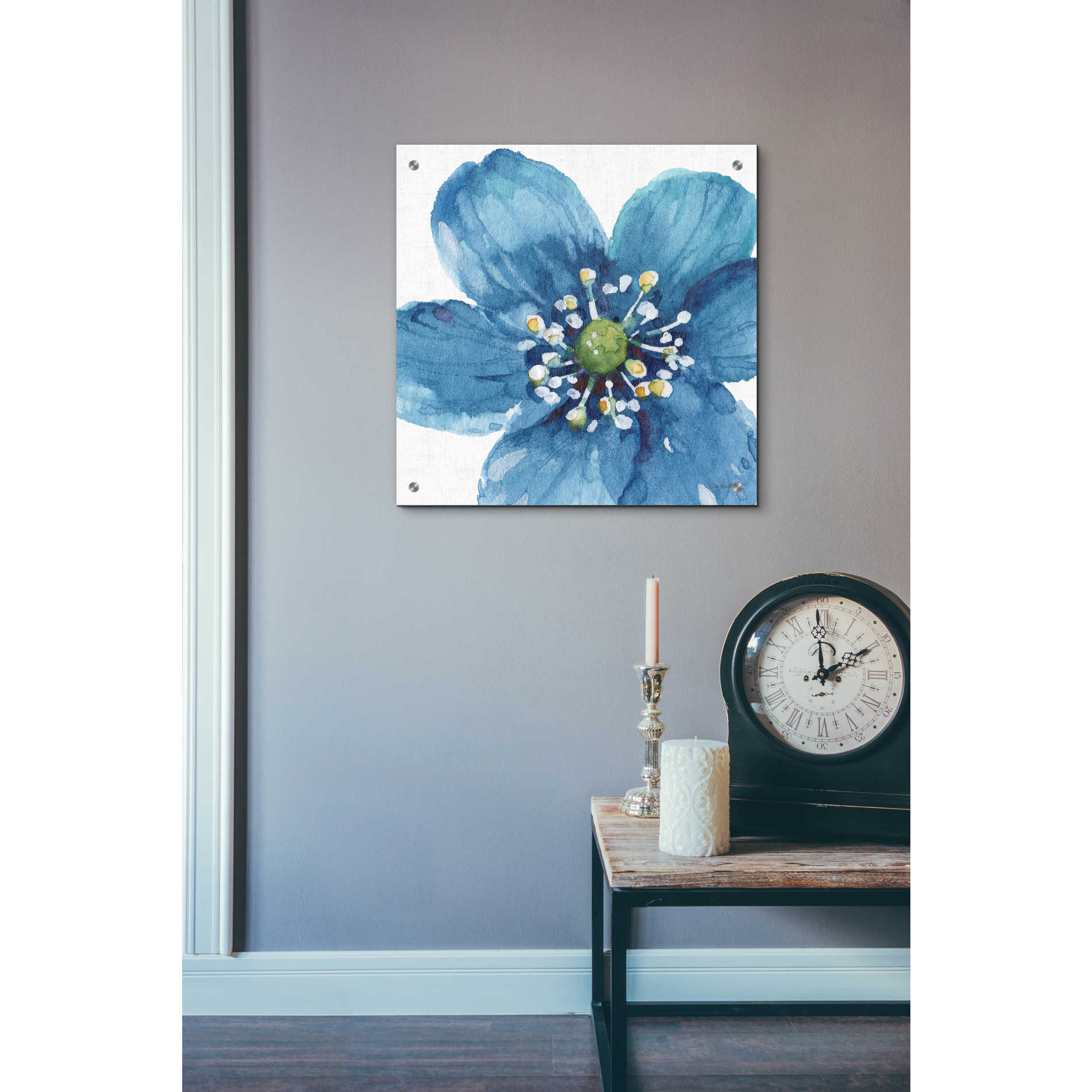 Epic Art 'Blue and Green Garden V' by Lisa Audit, Acrylic Glass Wall Art,24x24