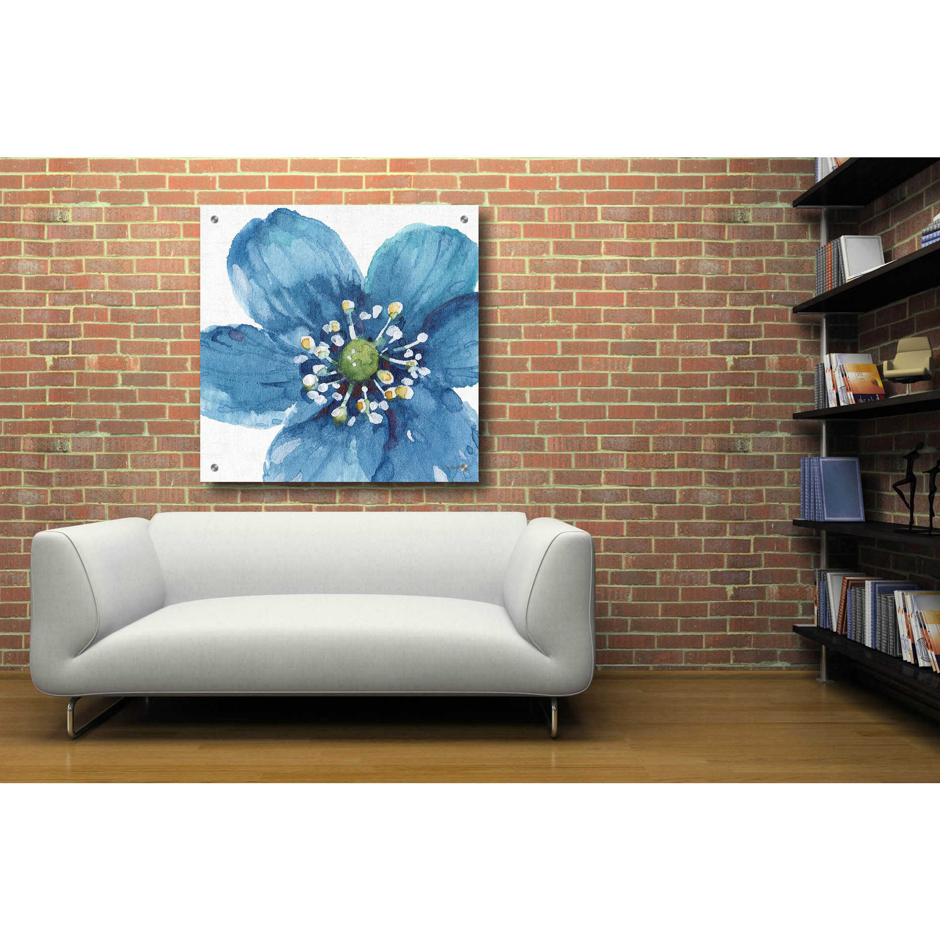 Epic Art 'Blue and Green Garden V' by Lisa Audit, Acrylic Glass Wall Art,36x36