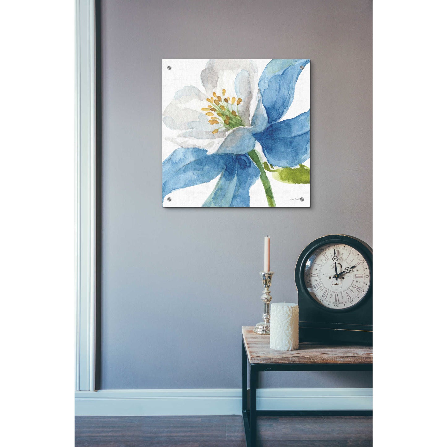 Epic Art 'Blue and Green Garden VI' by Lisa Audit, Acrylic Glass Wall Art,24x24