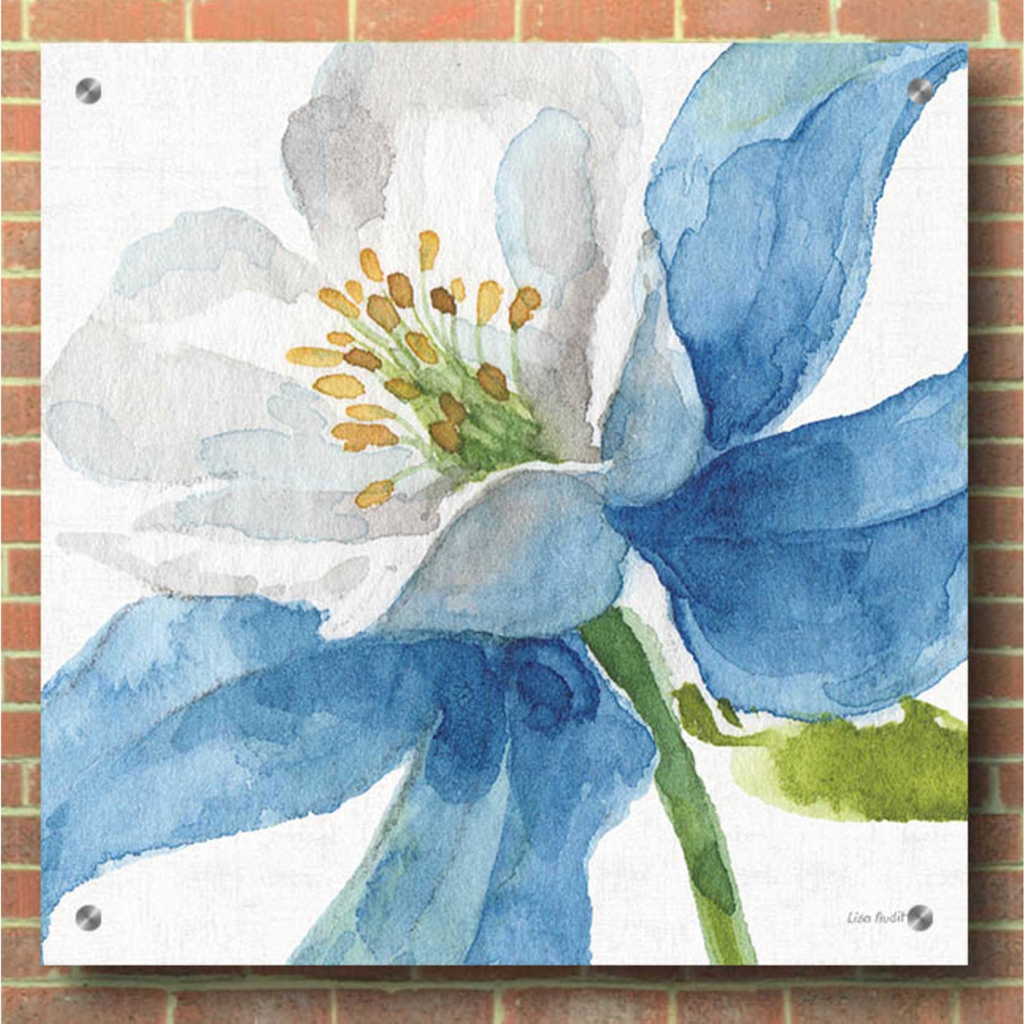 Epic Art 'Blue and Green Garden VI' by Lisa Audit, Acrylic Glass Wall Art,36x36