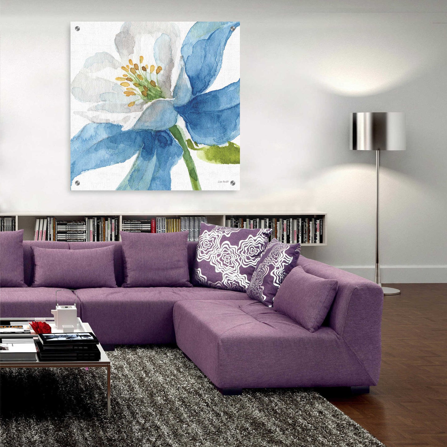 Epic Art 'Blue and Green Garden VI' by Lisa Audit, Acrylic Glass Wall Art,36x36