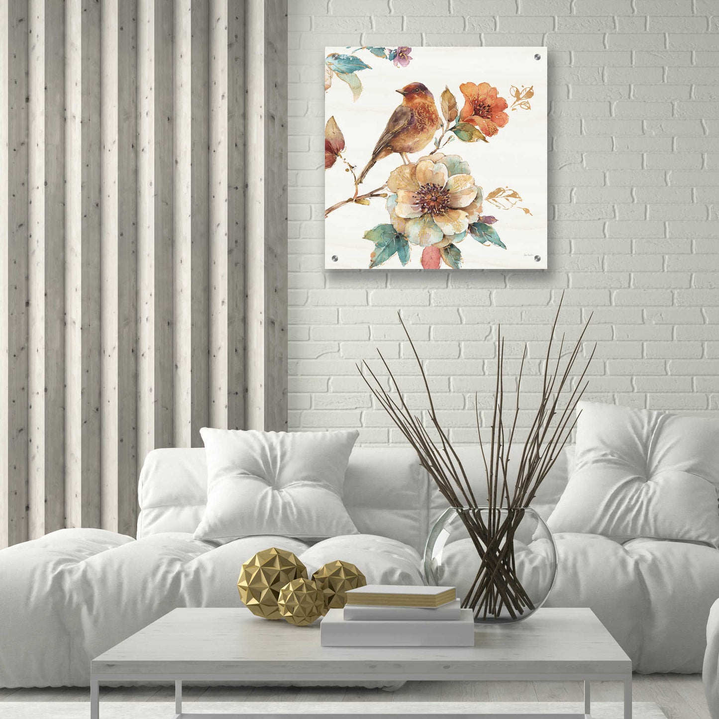 Epic Art 'Spiced Nature II Soft White' by Lisa Audit, Acrylic Glass Wall Art,24x24