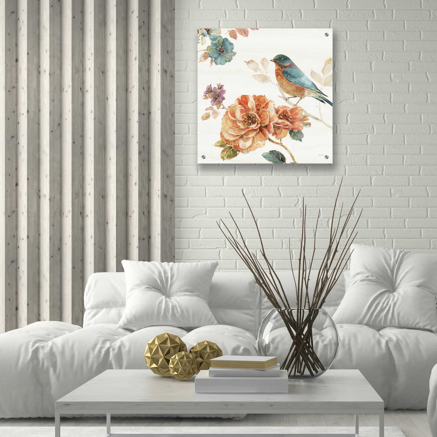 Epic Art 'Spiced Nature III Soft White' by Lisa Audit, Acrylic Glass Wall Art,24x24