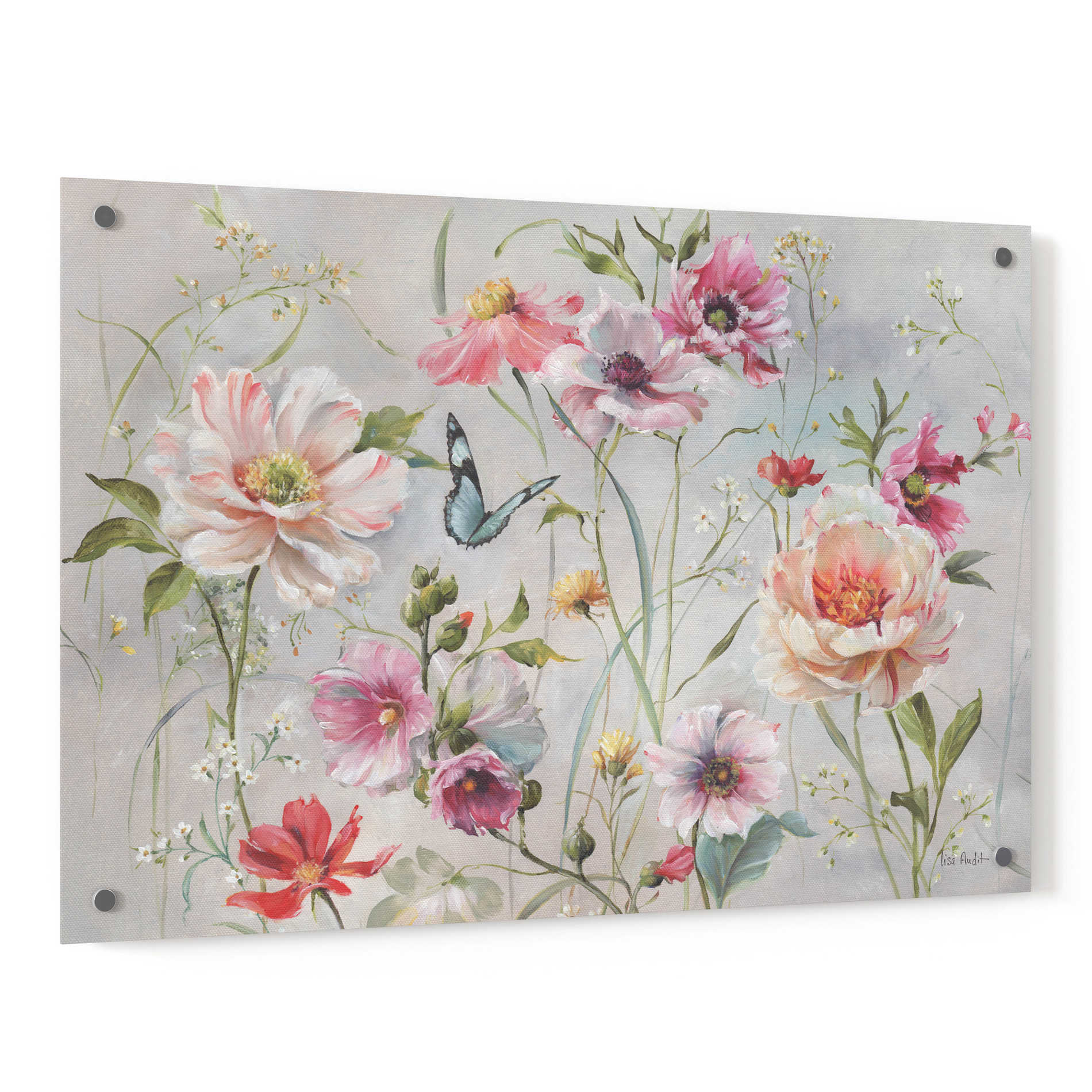 Epic Art 'Antique Garden I' by Lisa Audit, Acrylic Glass Wall Art,36x24