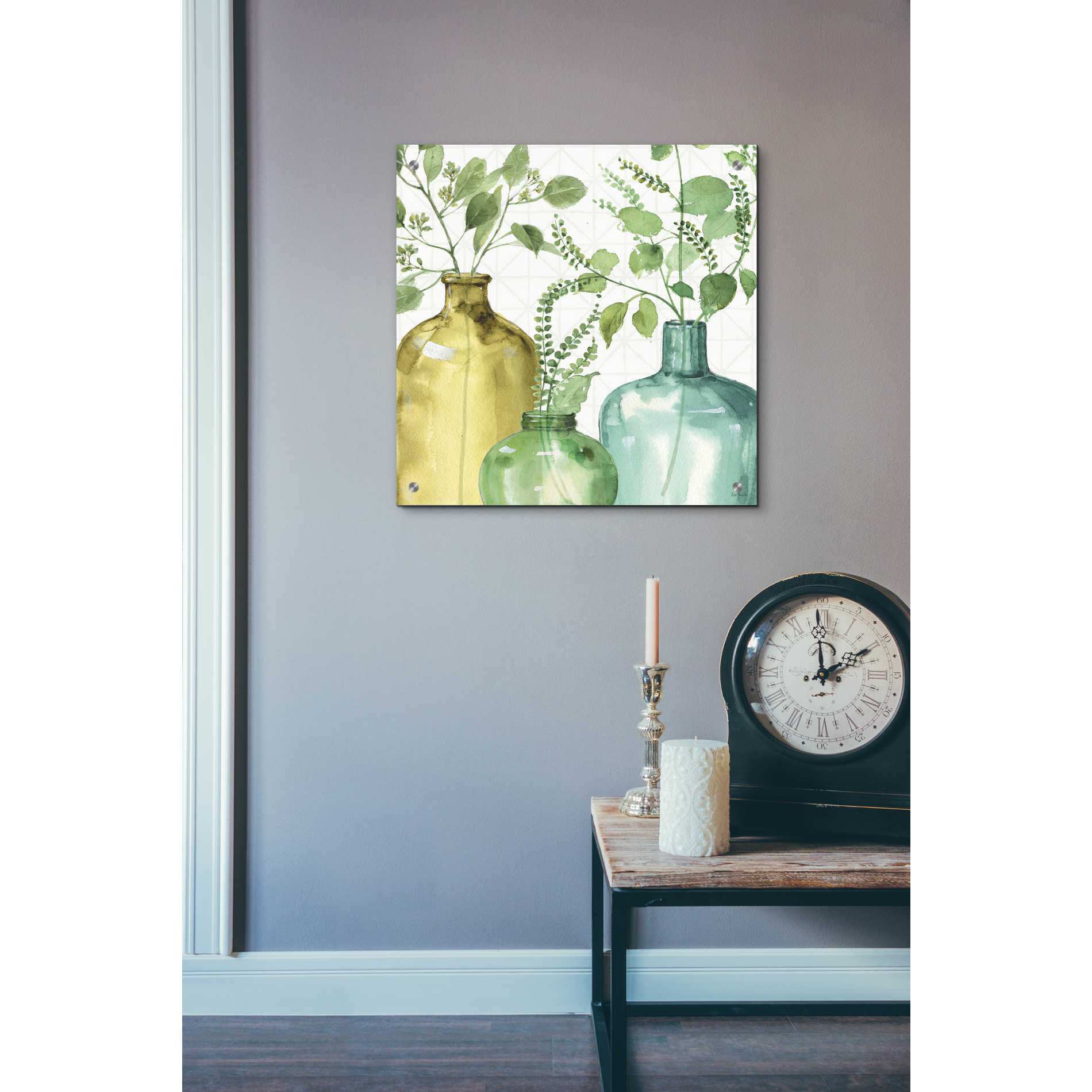 Epic Art 'Mixed Greens LV' by Lisa Audit, Acrylic Glass Wall Art,24x24