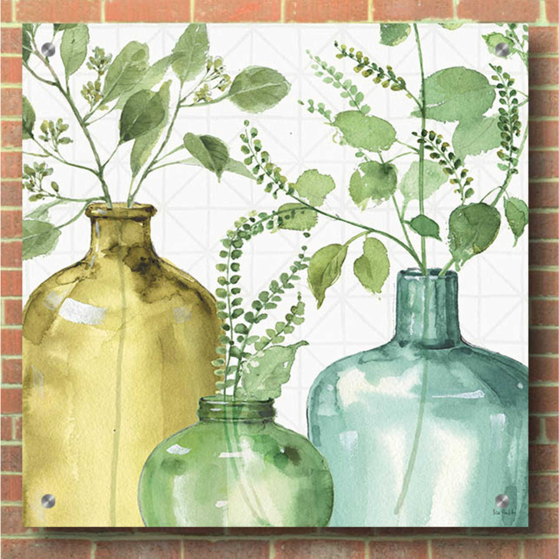 Epic Art 'Mixed Greens LV' by Lisa Audit, Acrylic Glass Wall Art,36x36