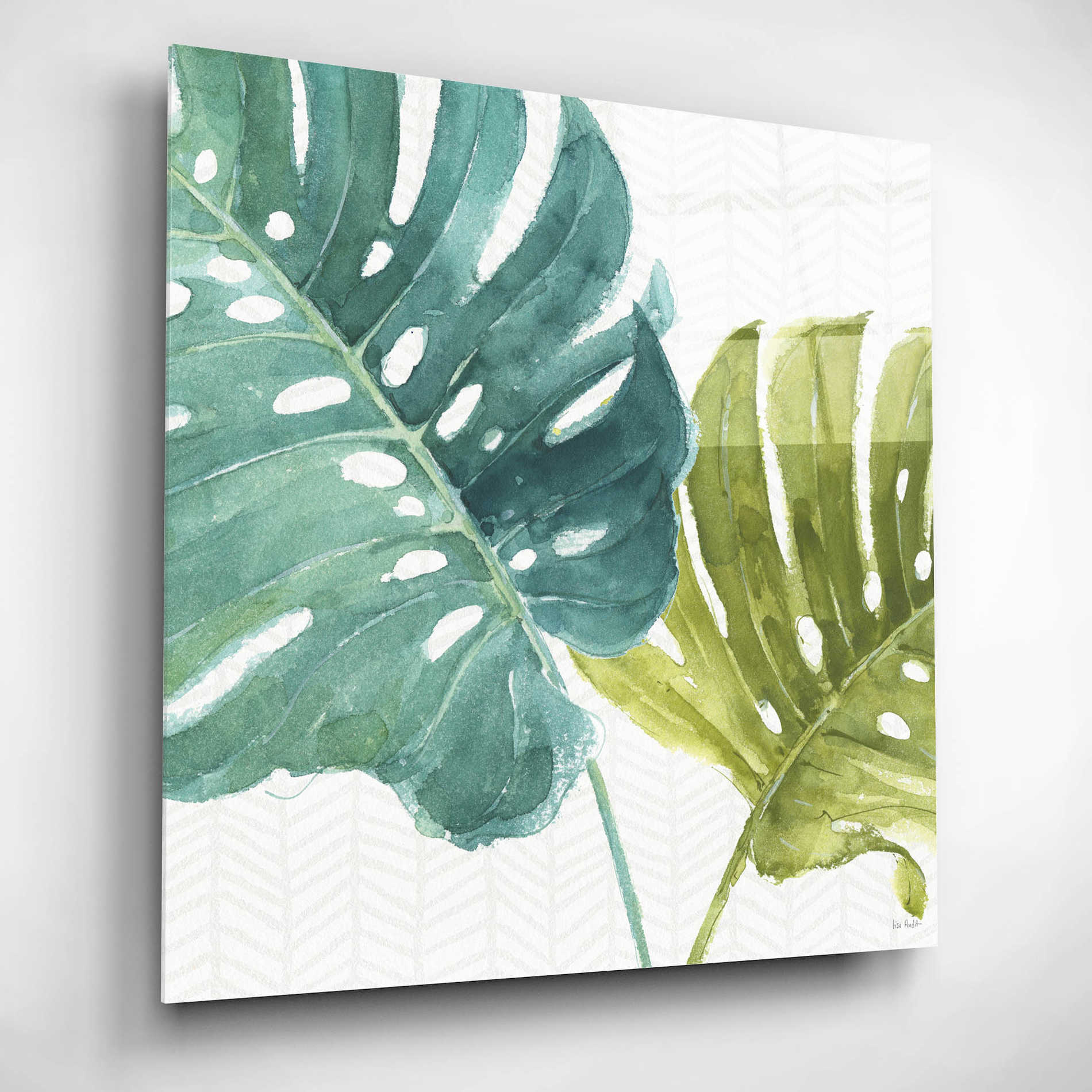 Epic Art 'Mixed Greens LXXV' by Lisa Audit, Acrylic Glass Wall Art,12x12