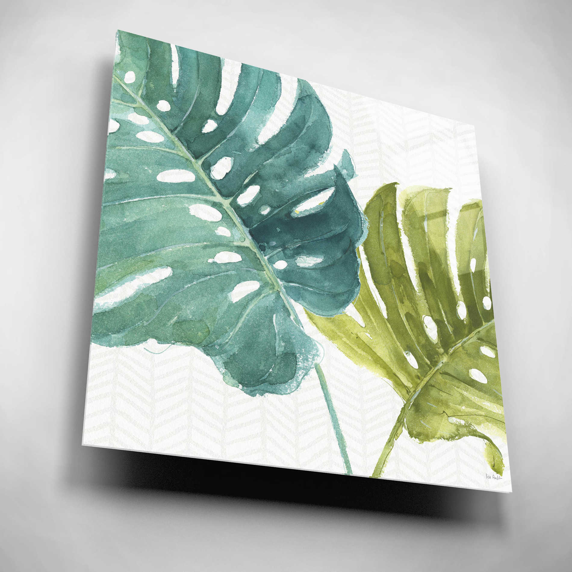 Epic Art 'Mixed Greens LXXV' by Lisa Audit, Acrylic Glass Wall Art,12x12