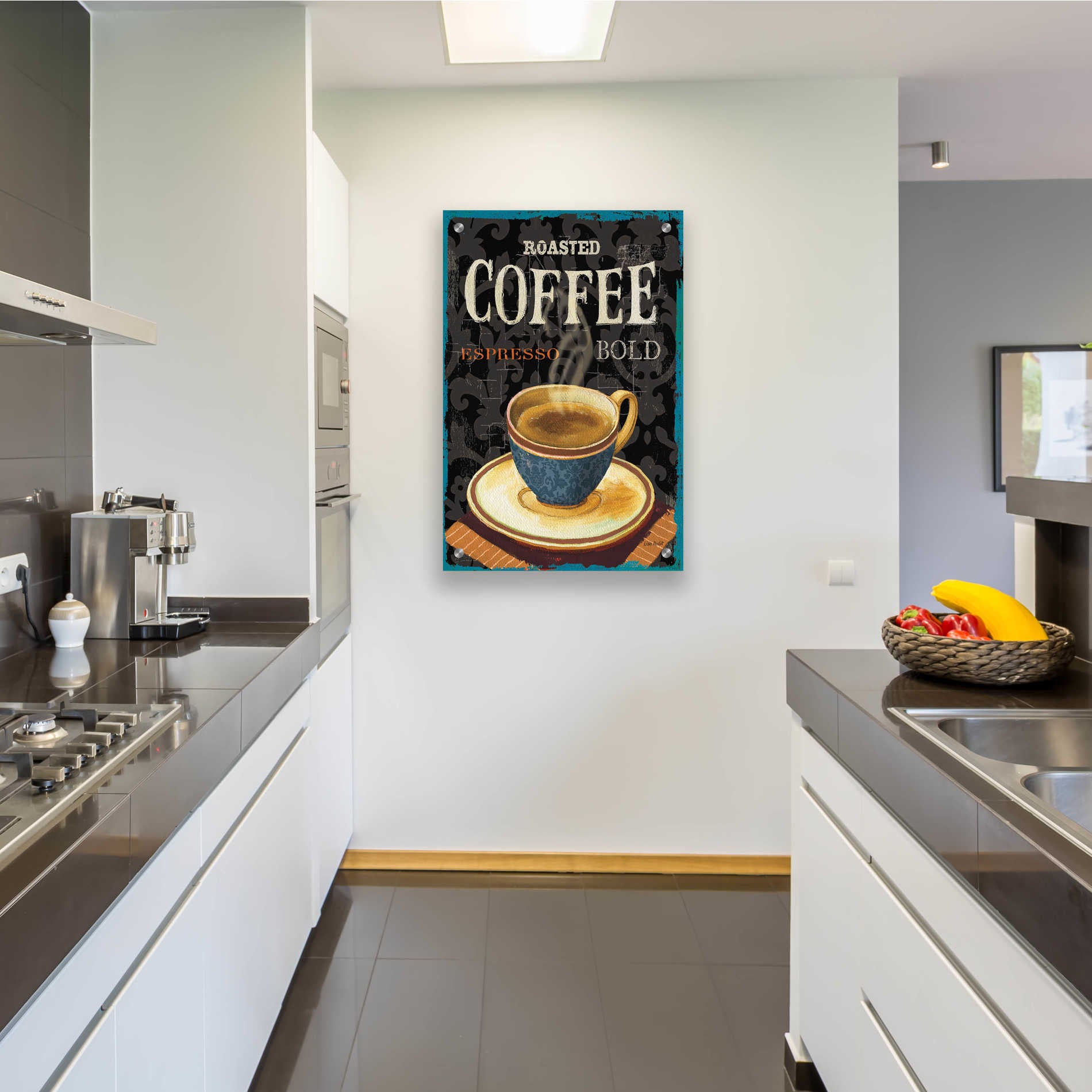 Epic Art 'Today s Coffee IV' by Lisa Audit, Acrylic Glass Wall Art,24x36