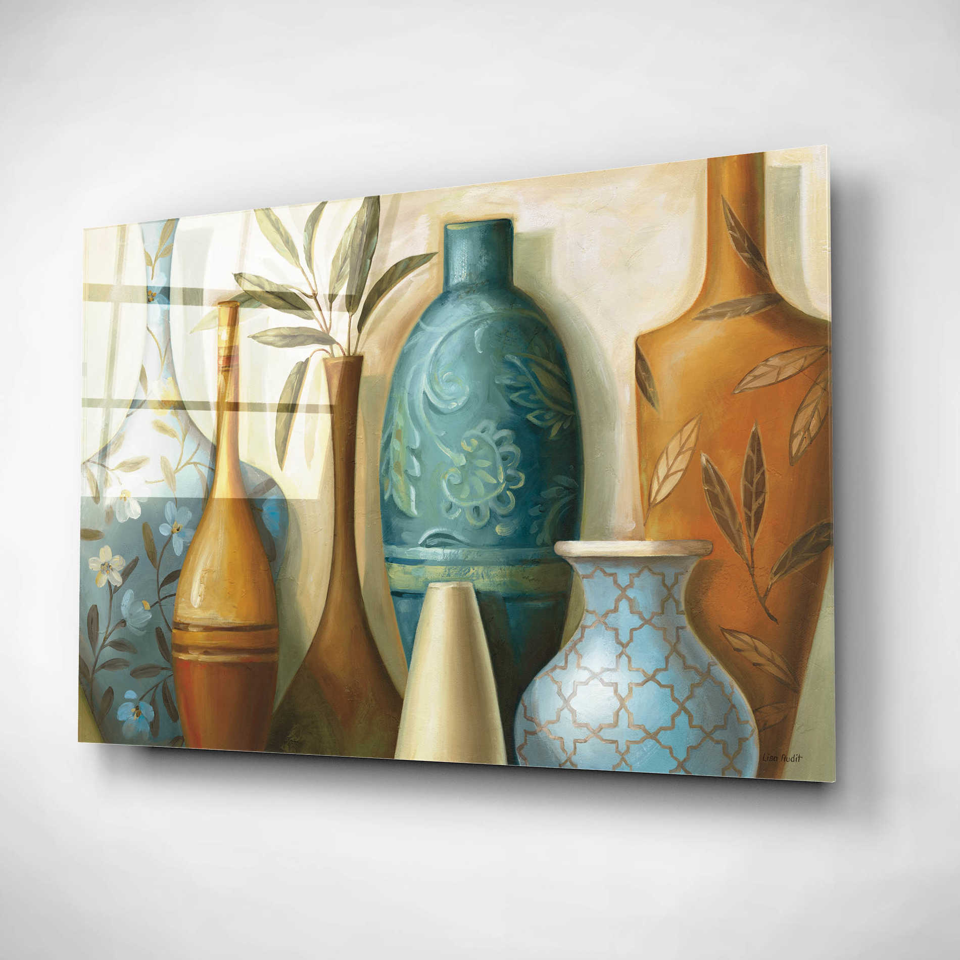 Epic Art 'Blue Morocco' by Lisa Audit, Acrylic Glass Wall Art,16x12