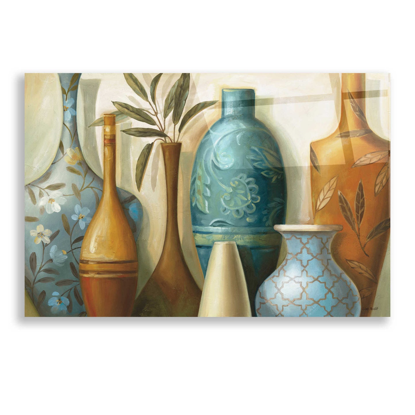 Epic Art 'Blue Morocco' by Lisa Audit, Acrylic Glass Wall Art,24x16