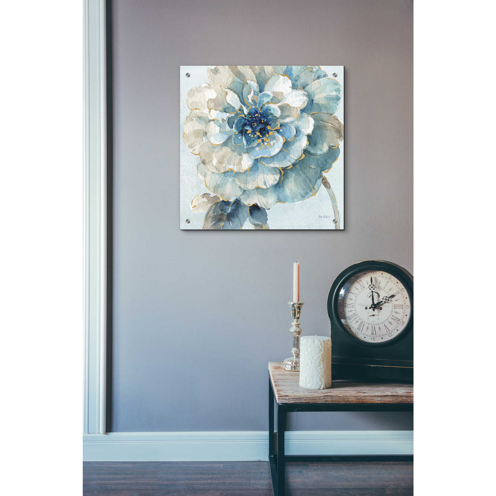 Epic Art 'Indigold VII Light Blue' by Lisa Audit, Acrylic Glass Wall Art,24x24