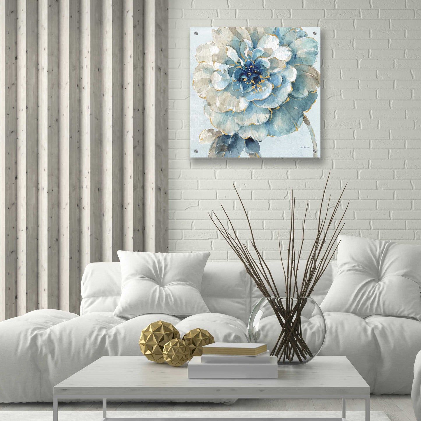 Epic Art 'Indigold VII Light Blue' by Lisa Audit, Acrylic Glass Wall Art,24x24