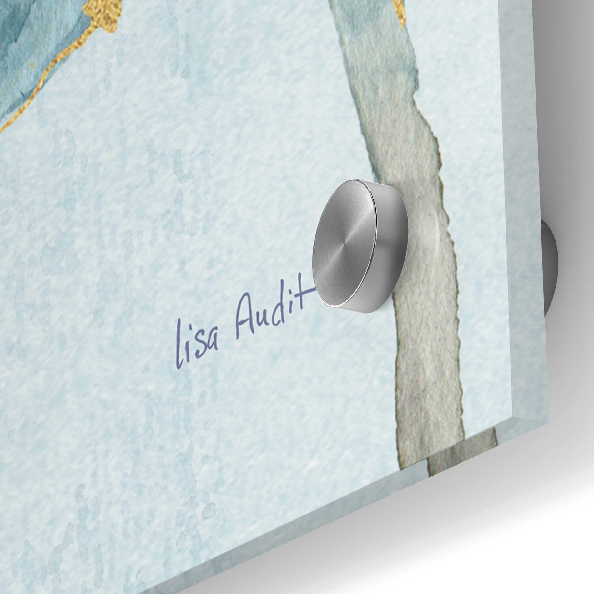 Epic Art 'Indigold VII Light Blue' by Lisa Audit, Acrylic Glass Wall Art,36x36