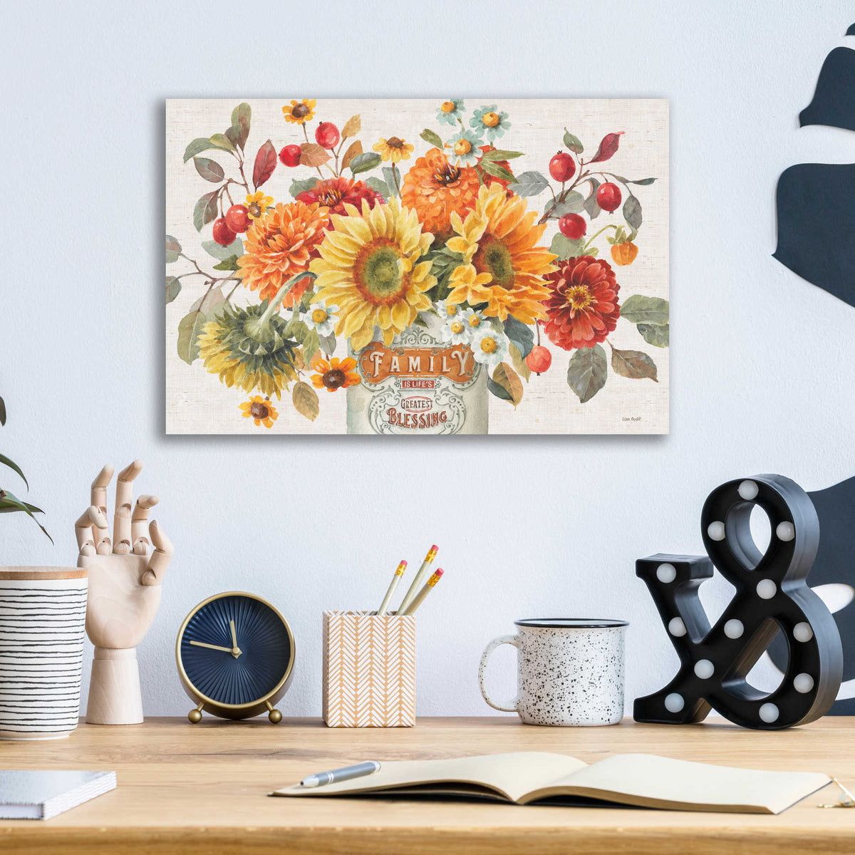 Epic Art 'Autumn in Bloom I' by Lisa Audit, Acrylic Glass Wall Art,16x12