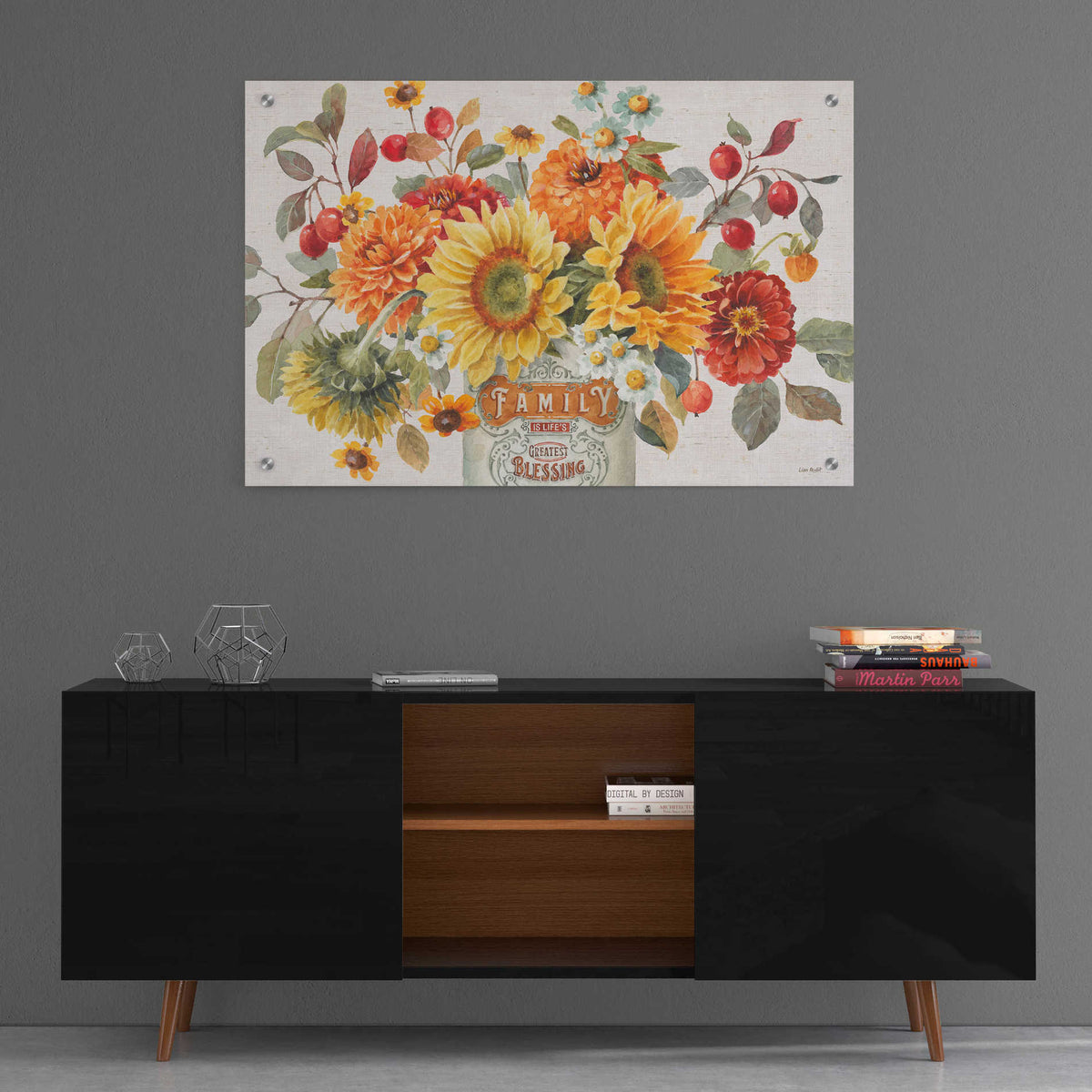 Epic Art 'Autumn in Bloom I' by Lisa Audit, Acrylic Glass Wall Art,36x24