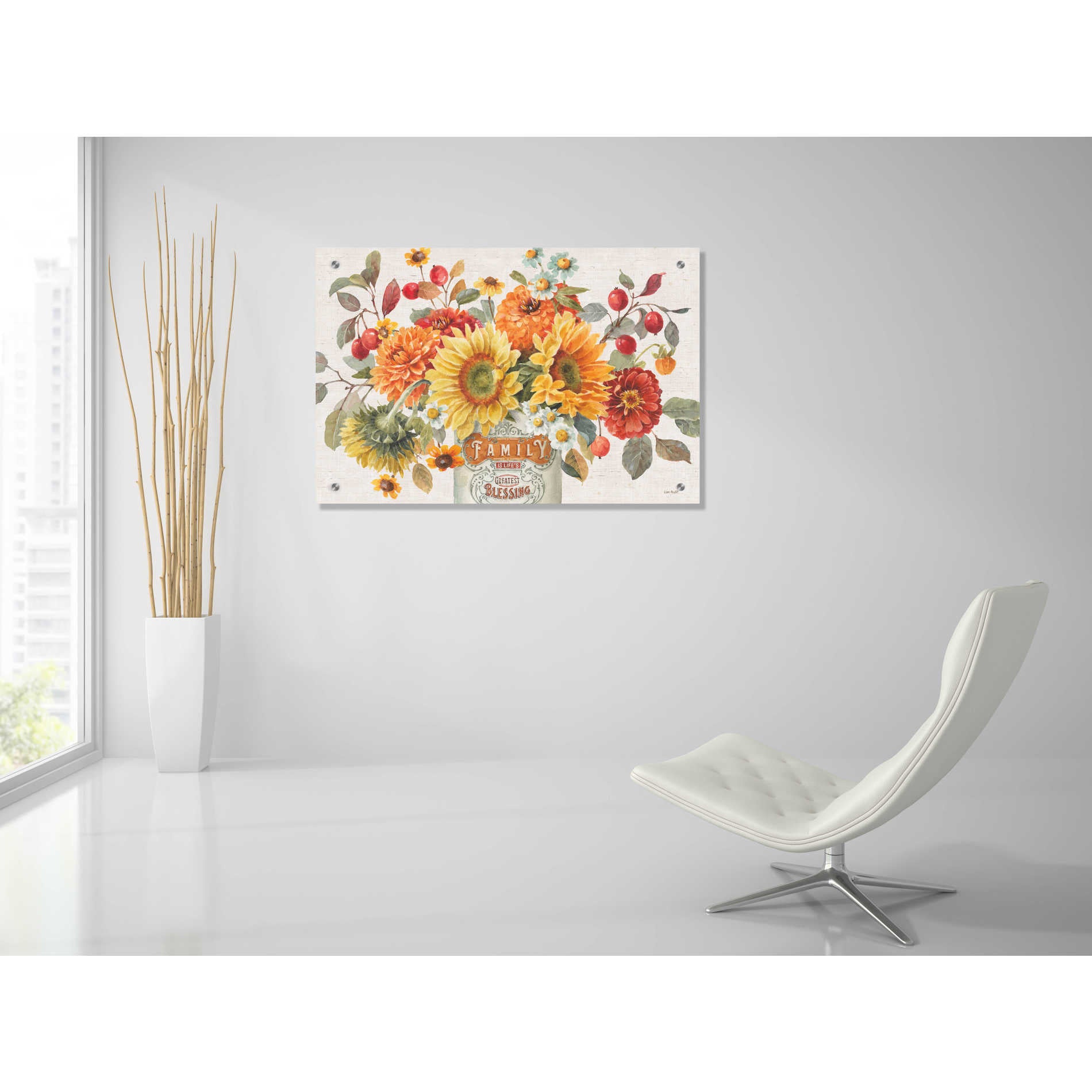 Epic Art 'Autumn in Bloom I' by Lisa Audit, Acrylic Glass Wall Art,36x24
