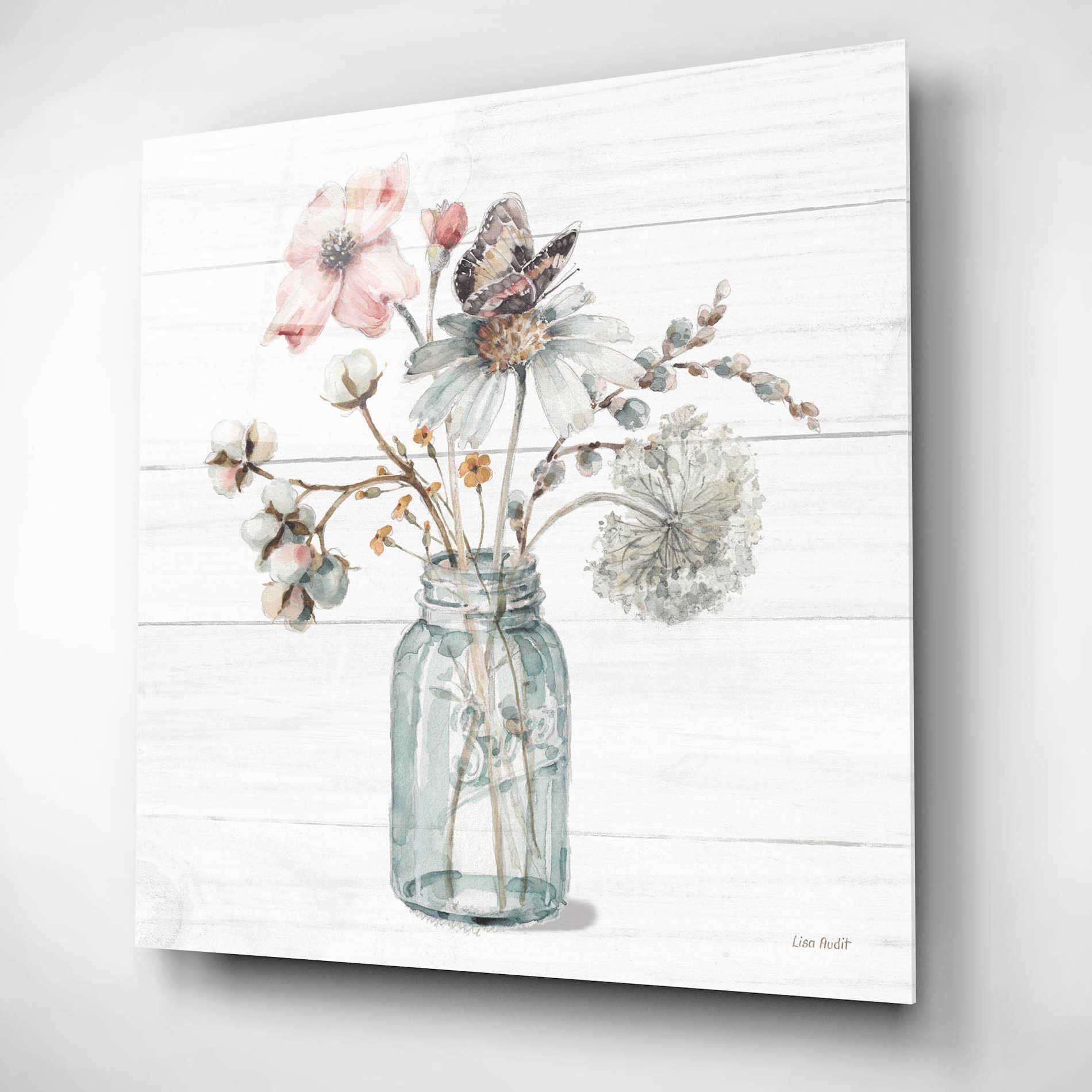 Epic Art 'A Country Weekend IX Shiplap' by Lisa Audit, Acrylic Glass Wall Art,12x12