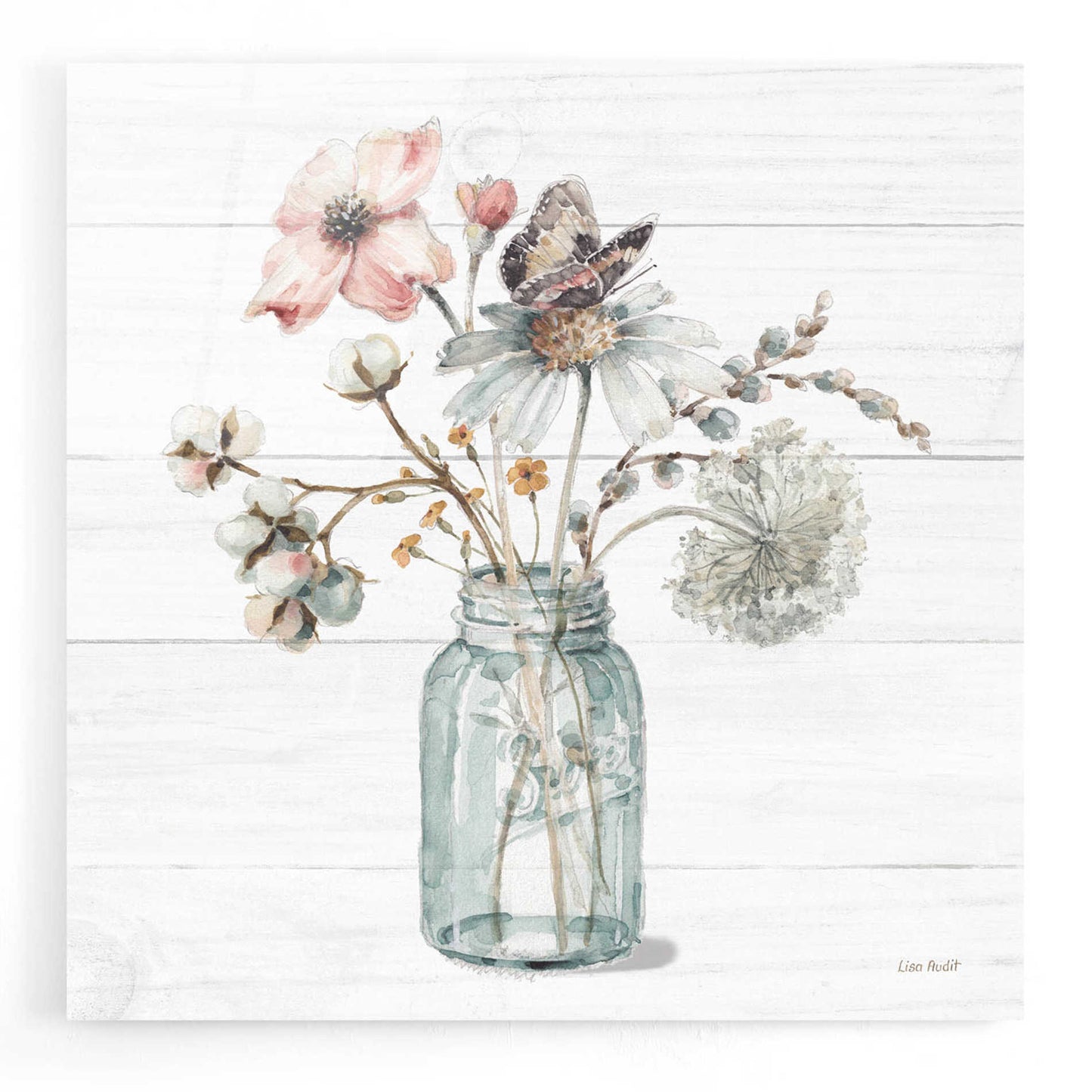 Epic Art 'A Country Weekend IX Shiplap' by Lisa Audit, Acrylic Glass Wall Art,12x12