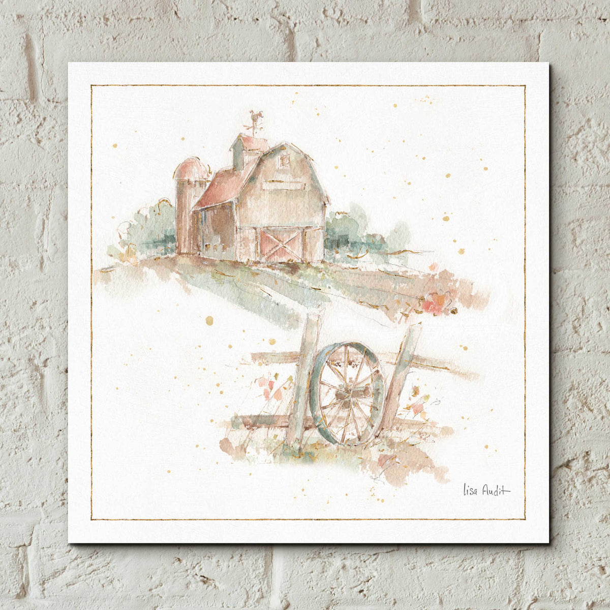 Epic Art 'Farm Friends XV' by Lisa Audit, Acrylic Glass Wall Art,12x12