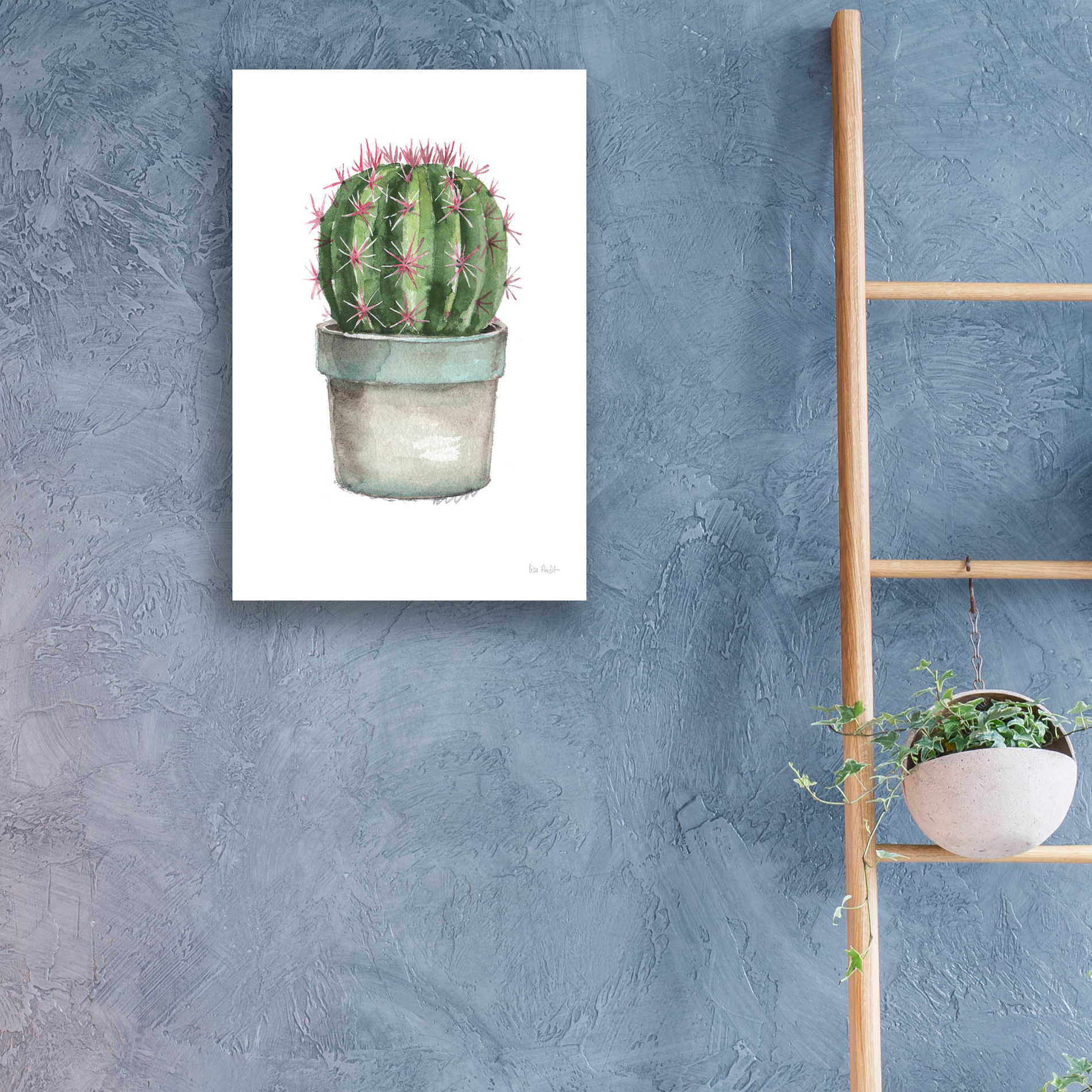 Epic Art 'Mixed Greens Succulent II' by Lisa Audit, Acrylic Glass Wall Art,16x24